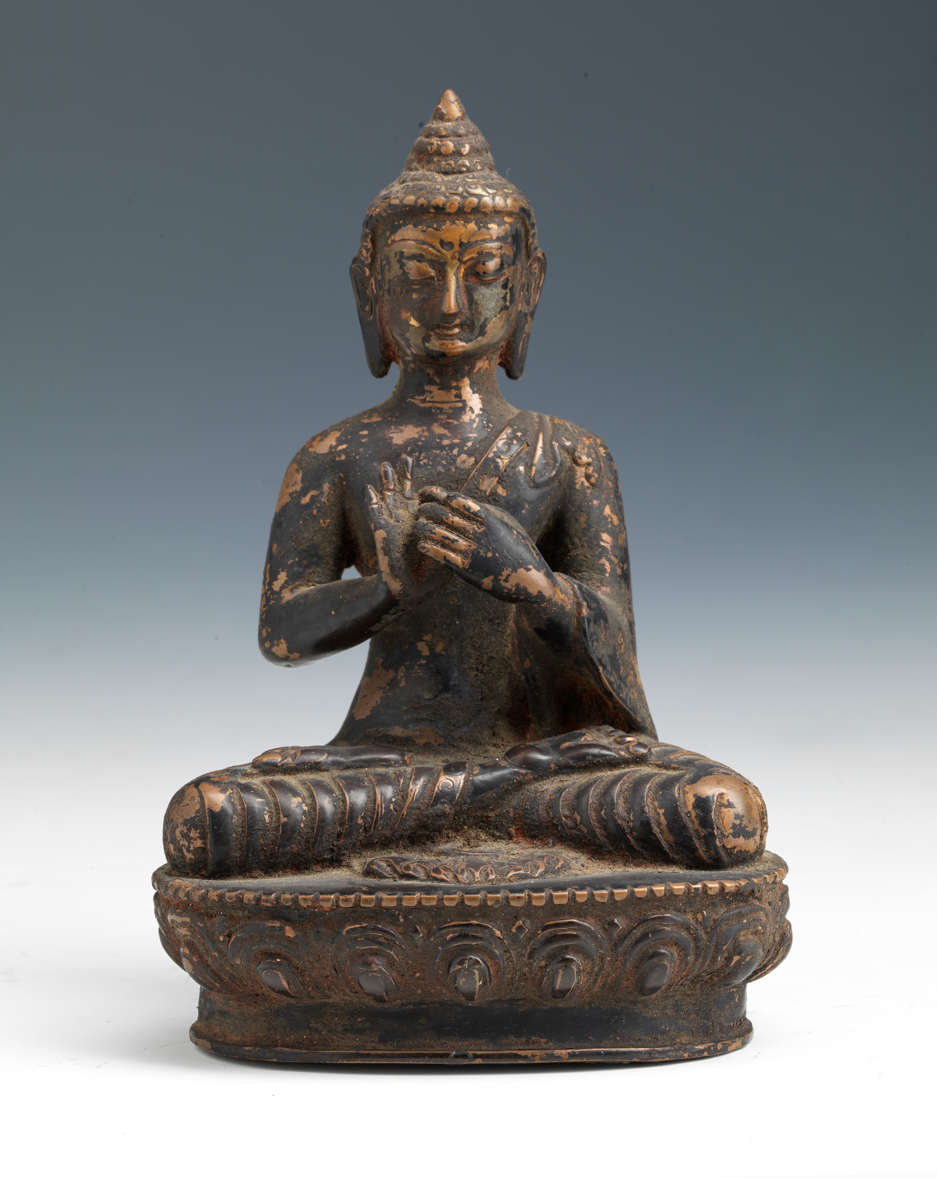 Buddha in Bronzo. Cina/tibet, Secolo XIX