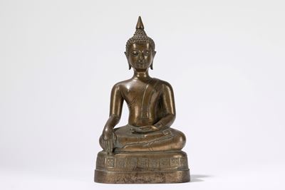 Buddha in Bronzo. Thailandia, Fine Secolo XIX
