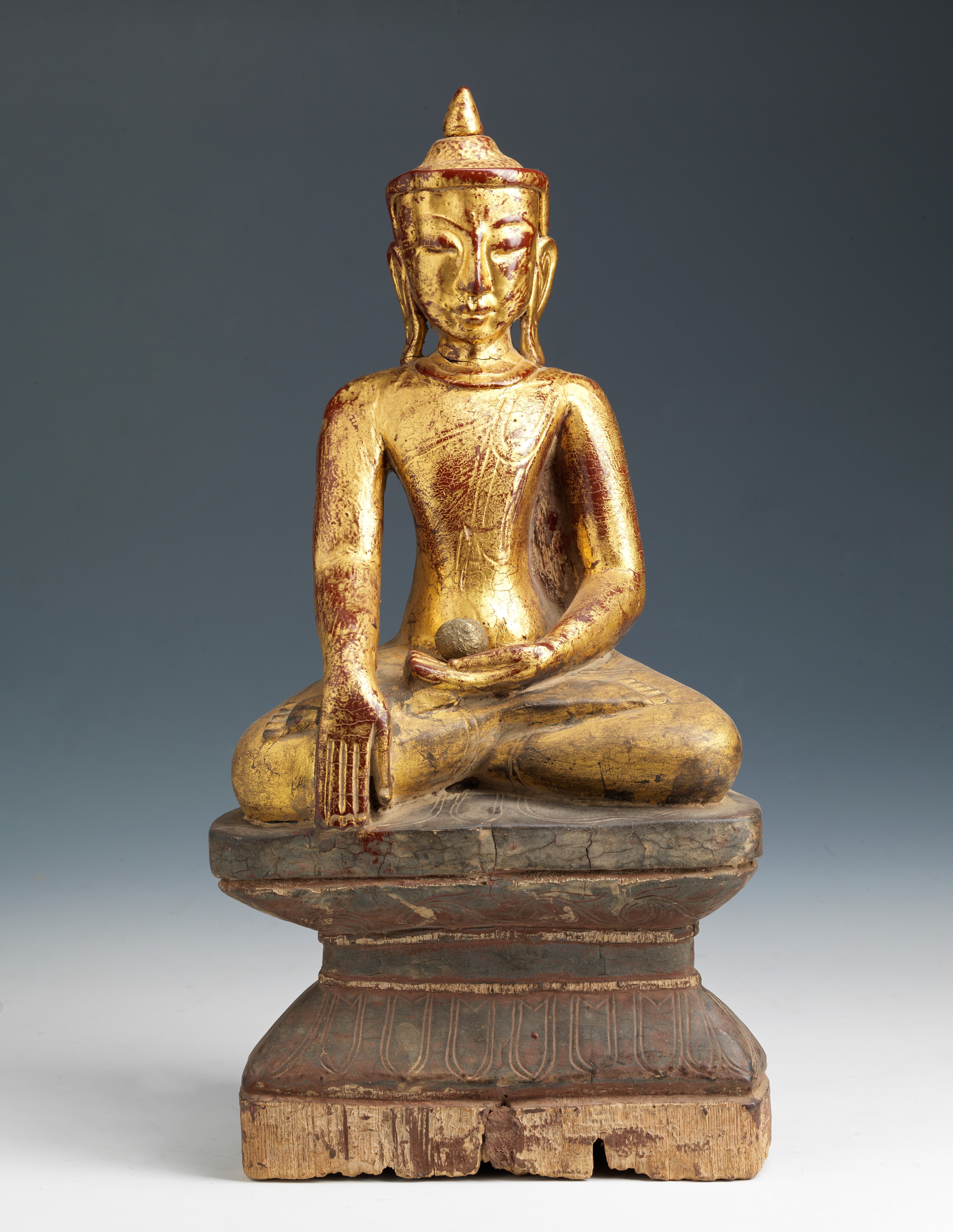 Buddha in Legno. Burma, Inizio Secolo XX
