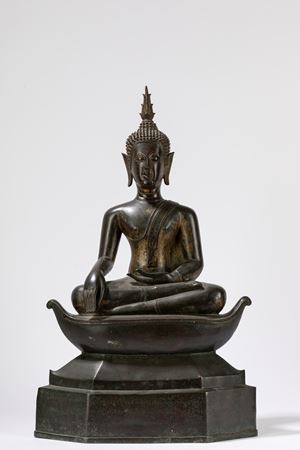 Buddha in bronzo. Thailandia, secolo XIX