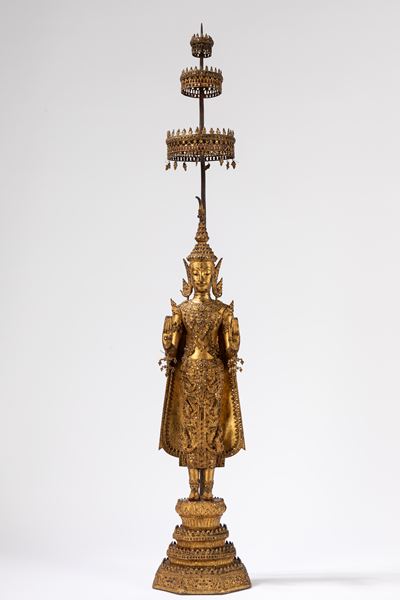 Buddha Rattanakosin in Bronzo. Thailandia, Fine Secolo XIX