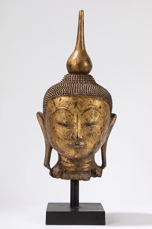 Testa di Buddha. Birmania, secolo XIX