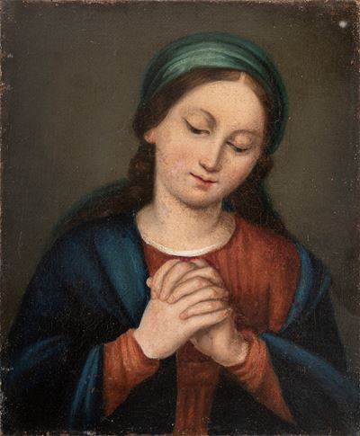 Giacomo Trecourt, Madonna orante, olio su tela
