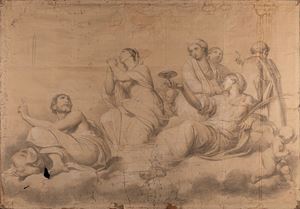 Coghetti Francesco - Preparatory cartoon for the dome of the Cathedral of Bergamo