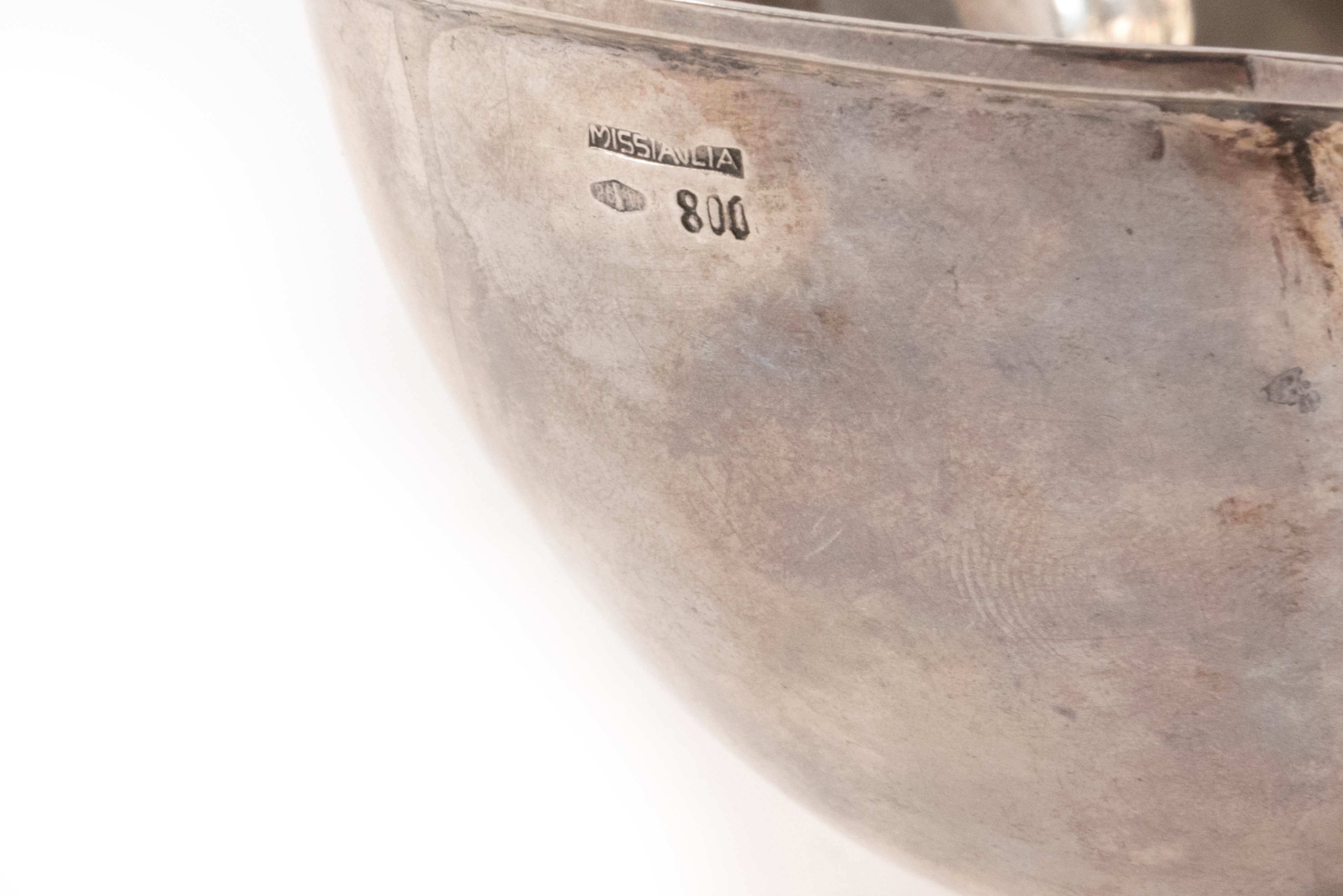 Centrotavola in Argento 800 a Forma di Conchiglia, Argentiere Missaglia Milano