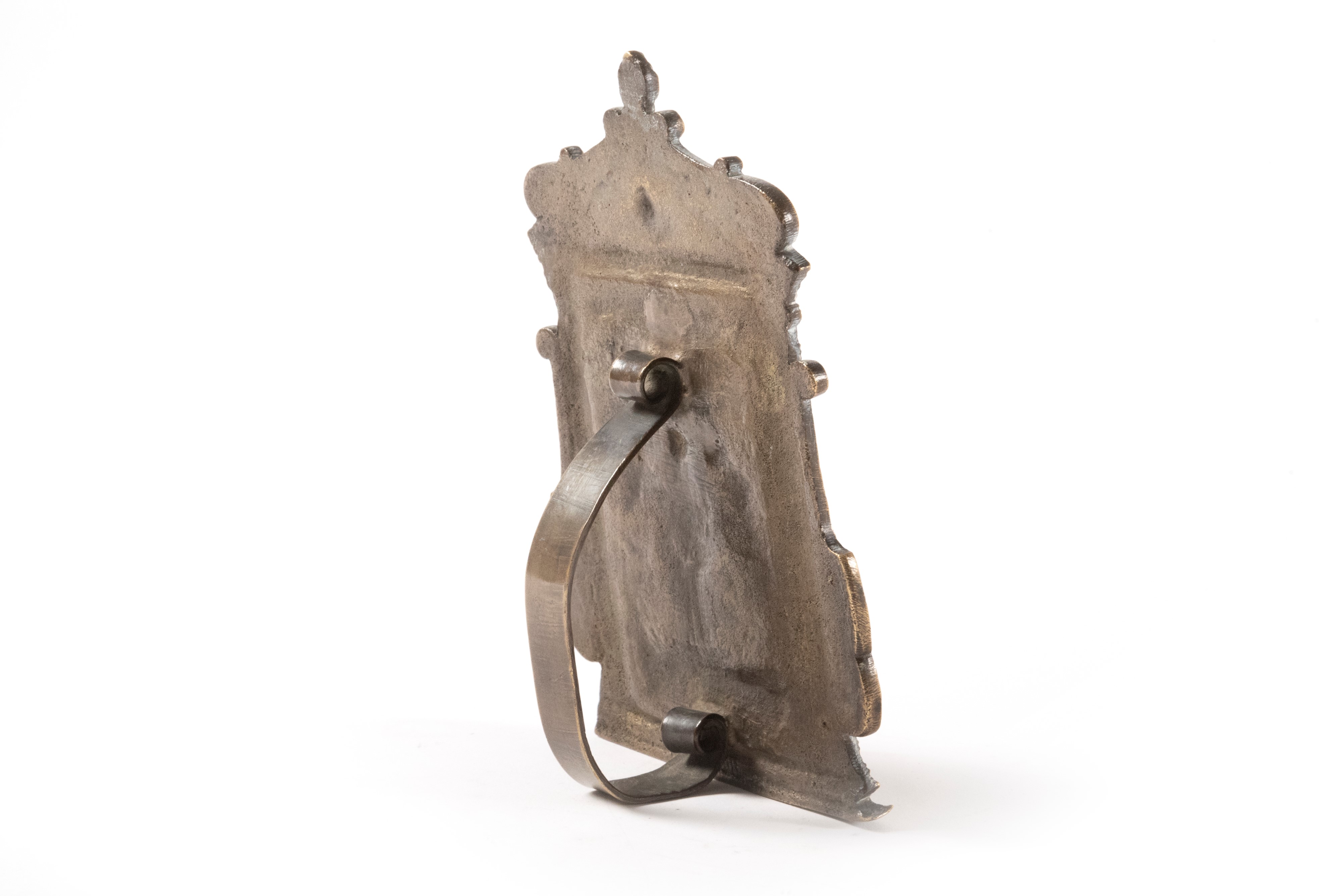 Pace in Bronzo Raffigurante Pietà, Entro Cornice a Tempietto, Secolo XVII