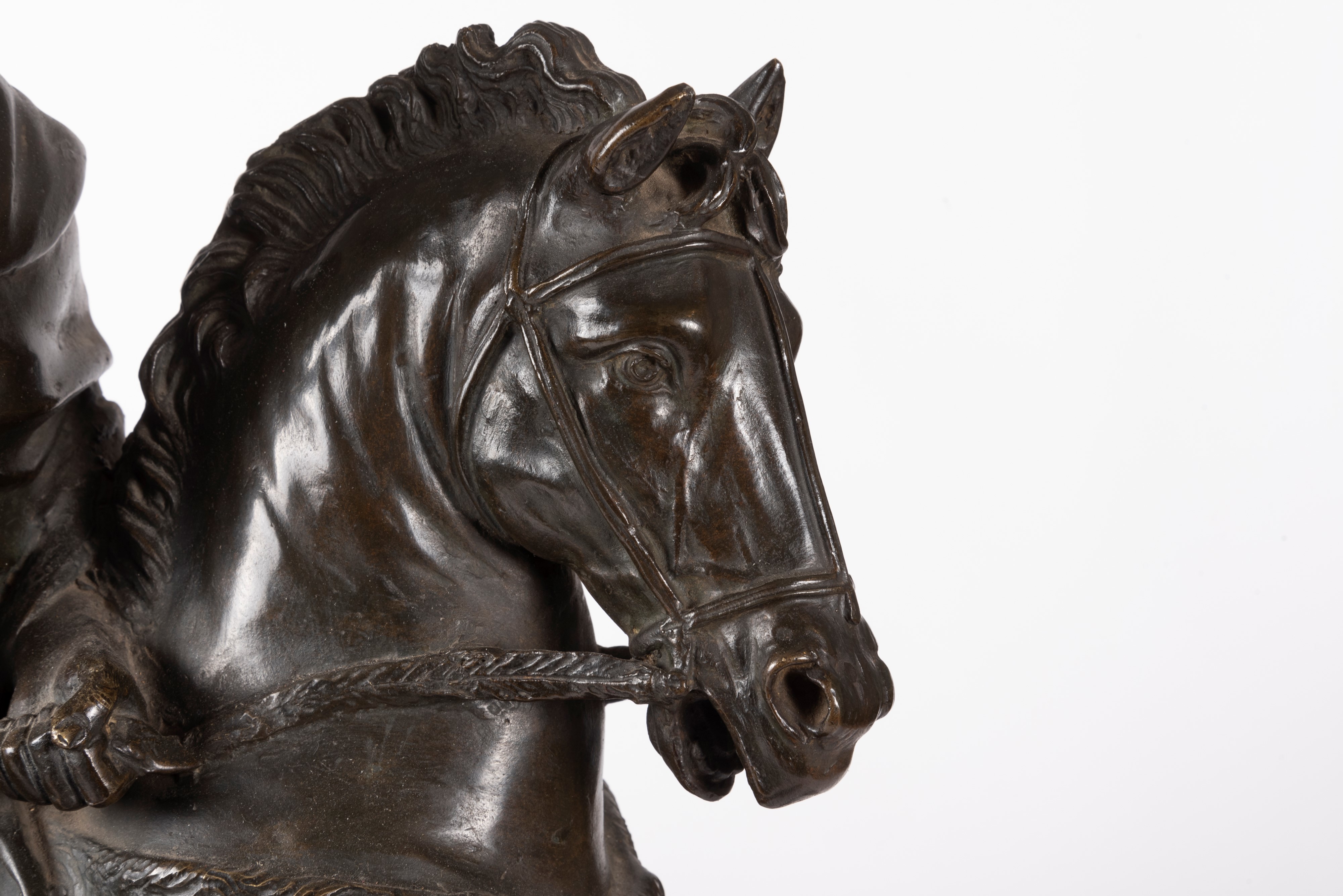 Scultura in Bronzo Raffigurante Imperatore Romano a Cavallo, Secolo XIX