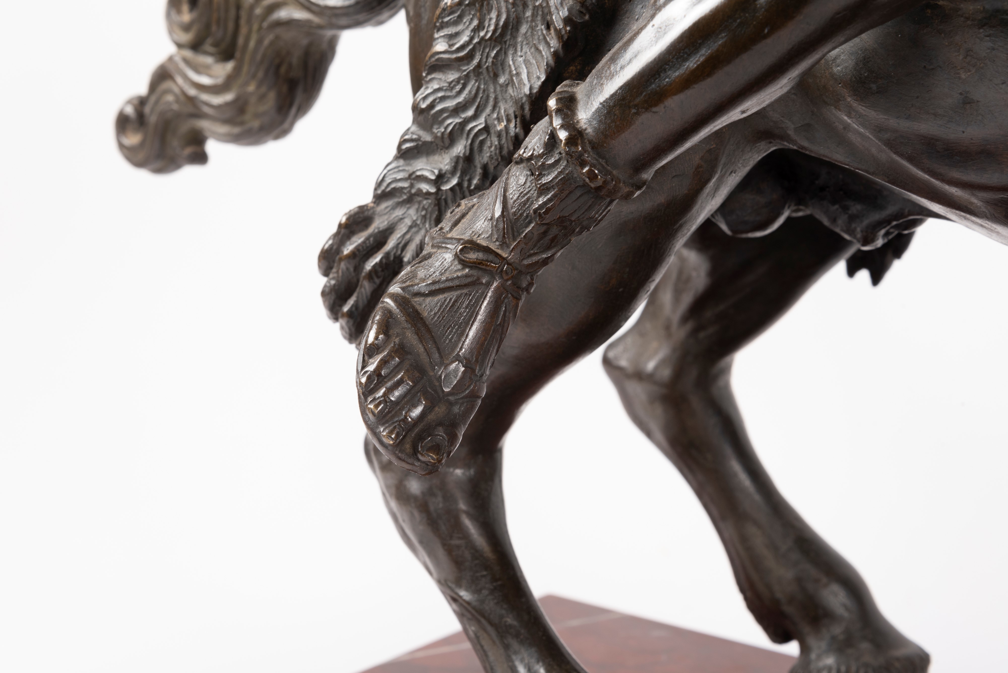 Scultura in Bronzo Raffigurante Imperatore Romano a Cavallo, Secolo XIX