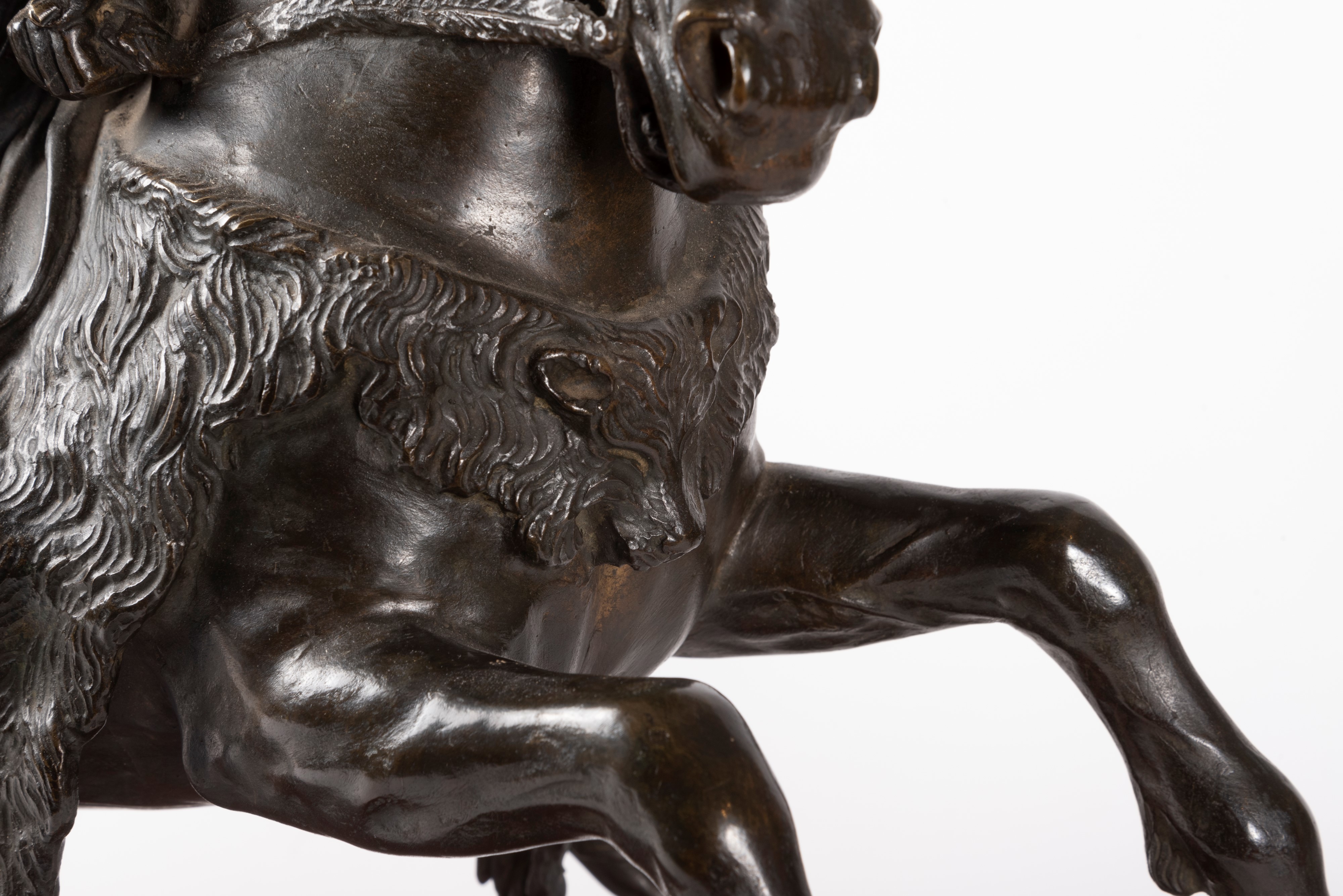 Scultura in Bronzo Raffigurante Imperatore Romano a Cavallo, Secolo XIX