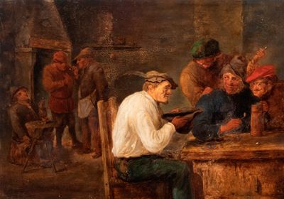 Scena di Taverna con Giocatori