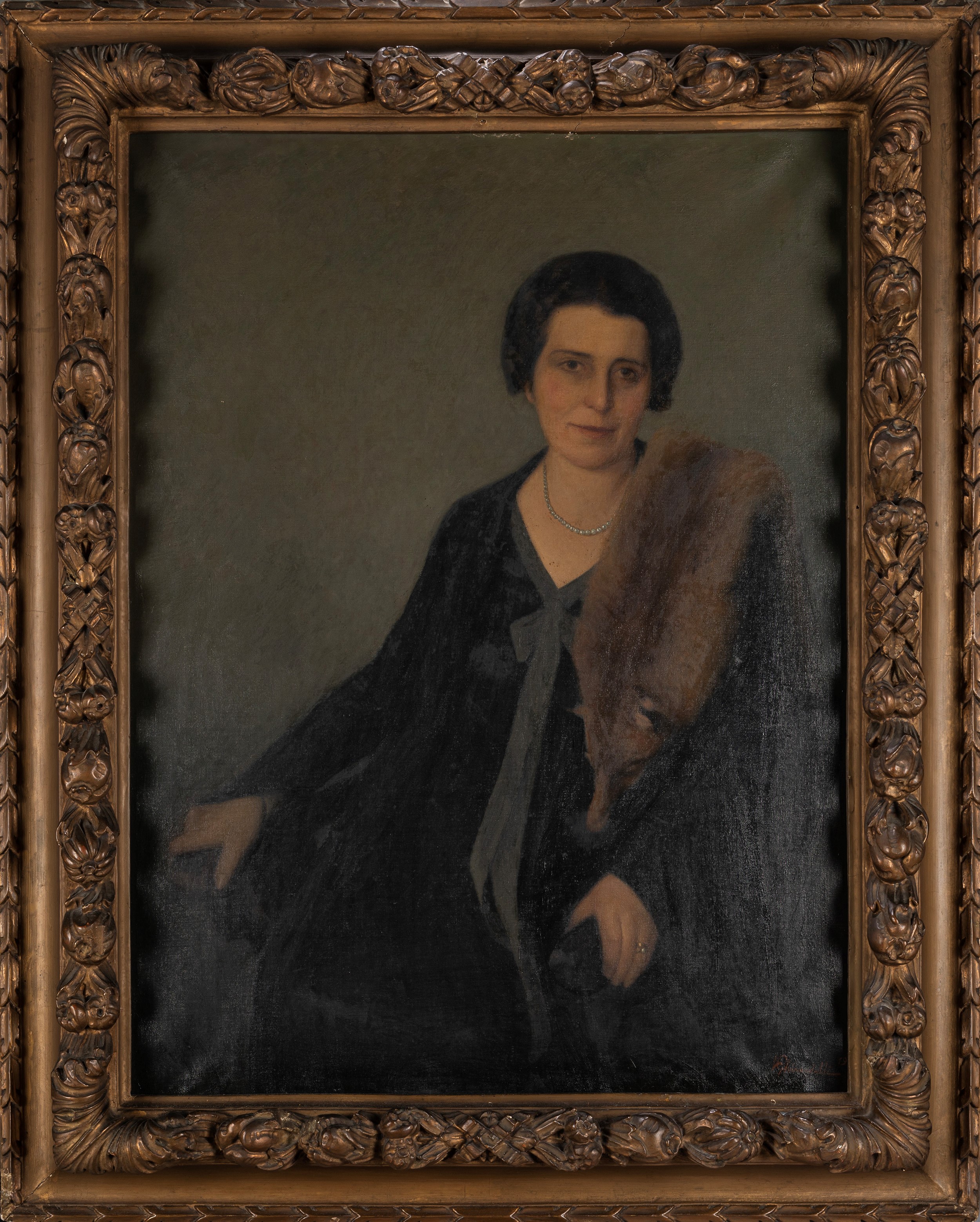 Vincenzo Ghirardelli - Ritratto della signora Piccinelli Rota, olio su tela, 1931