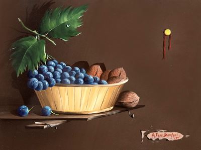 trompe-L'oeil con Natura Morta di Frutta