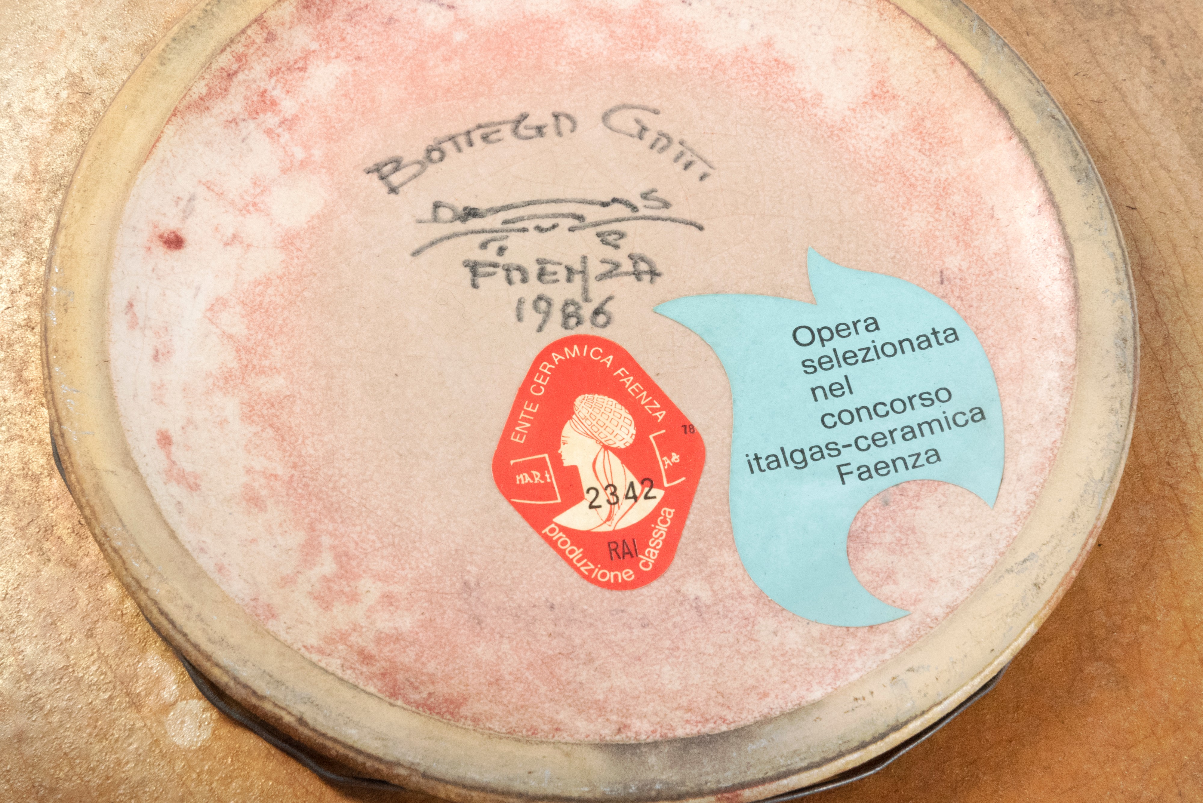 Piatto in Ceramica Bottega Gatti, 1986