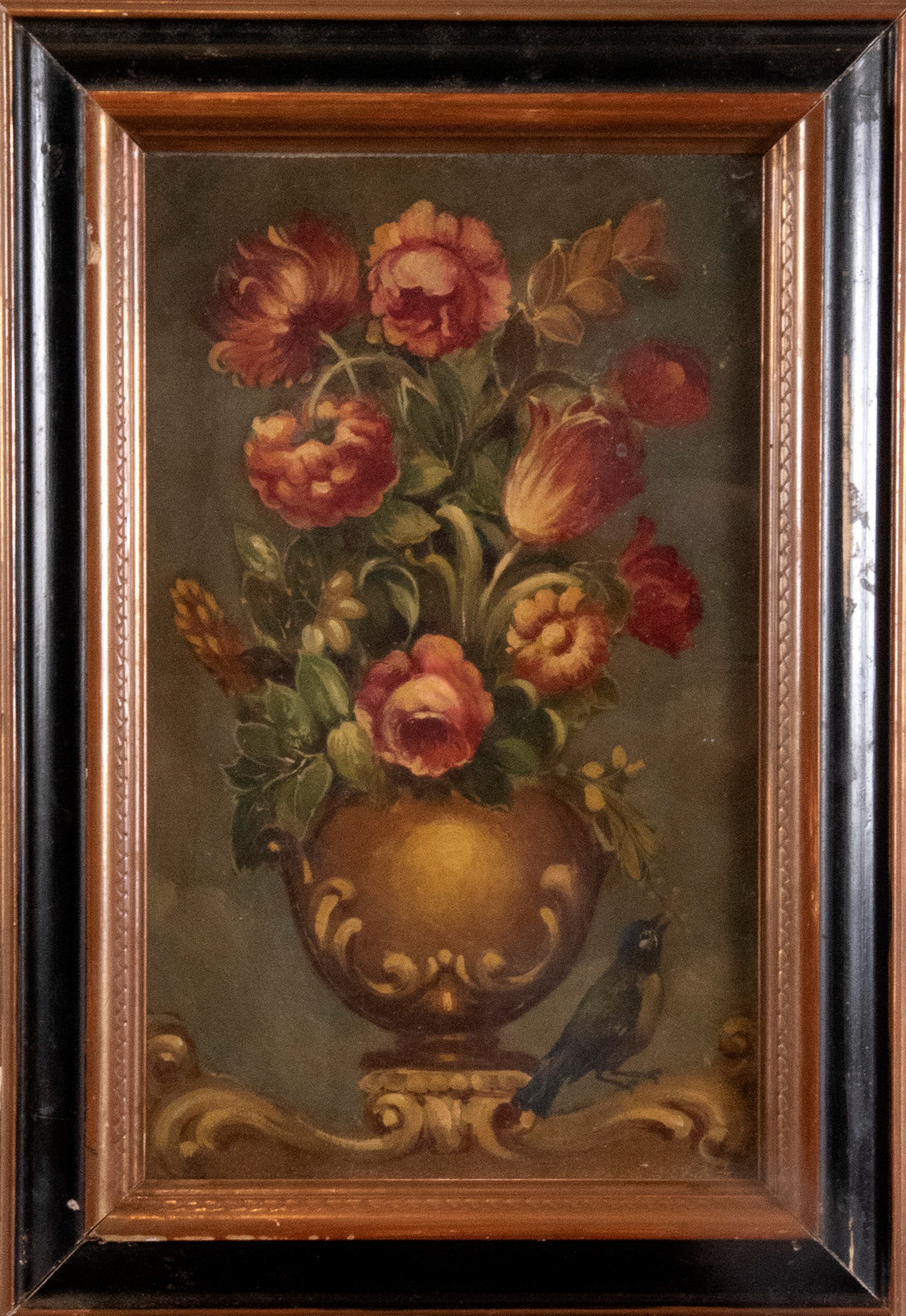 Scuola Italiana, Secolo XX - Coppia di Nature Morte con Fiori in un Vaso