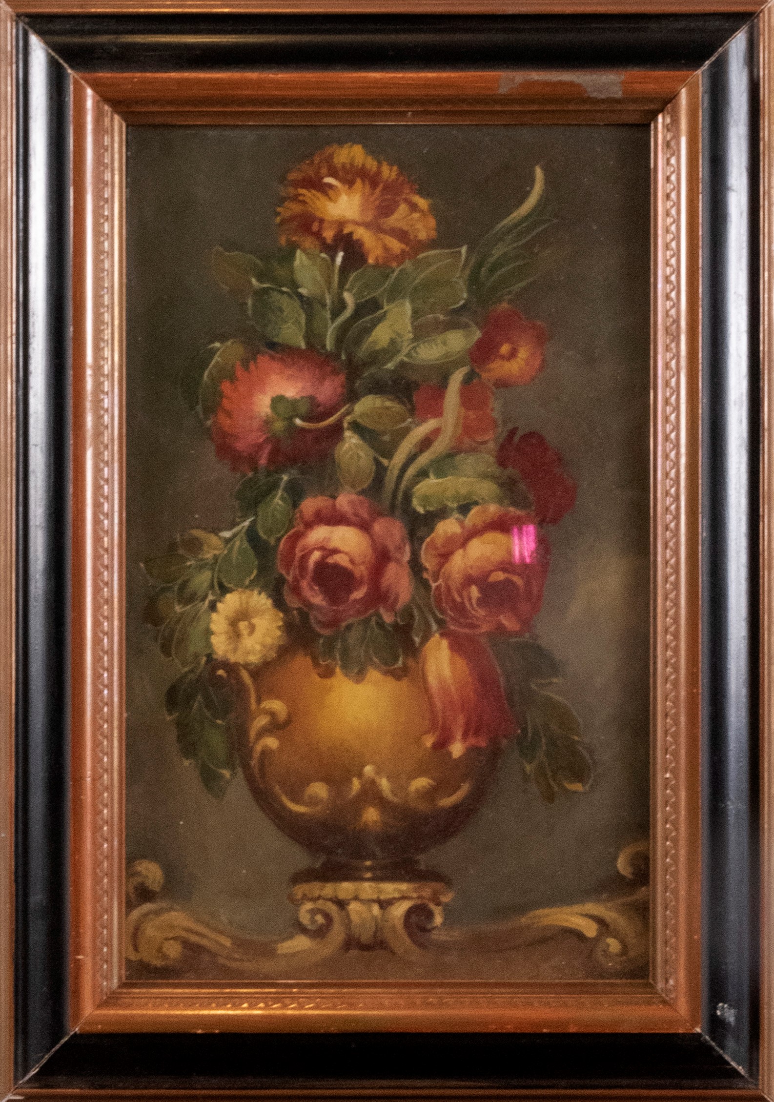 Scuola Italiana, Secolo XX - Coppia di Nature Morte con Fiori in un Vaso