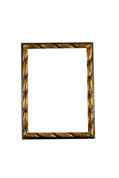 Cornice in Legno Laccato Verde e Dorato a Tortiglioni, Marche Secolo XVII