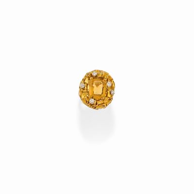 Anello con Quarzo Giallo