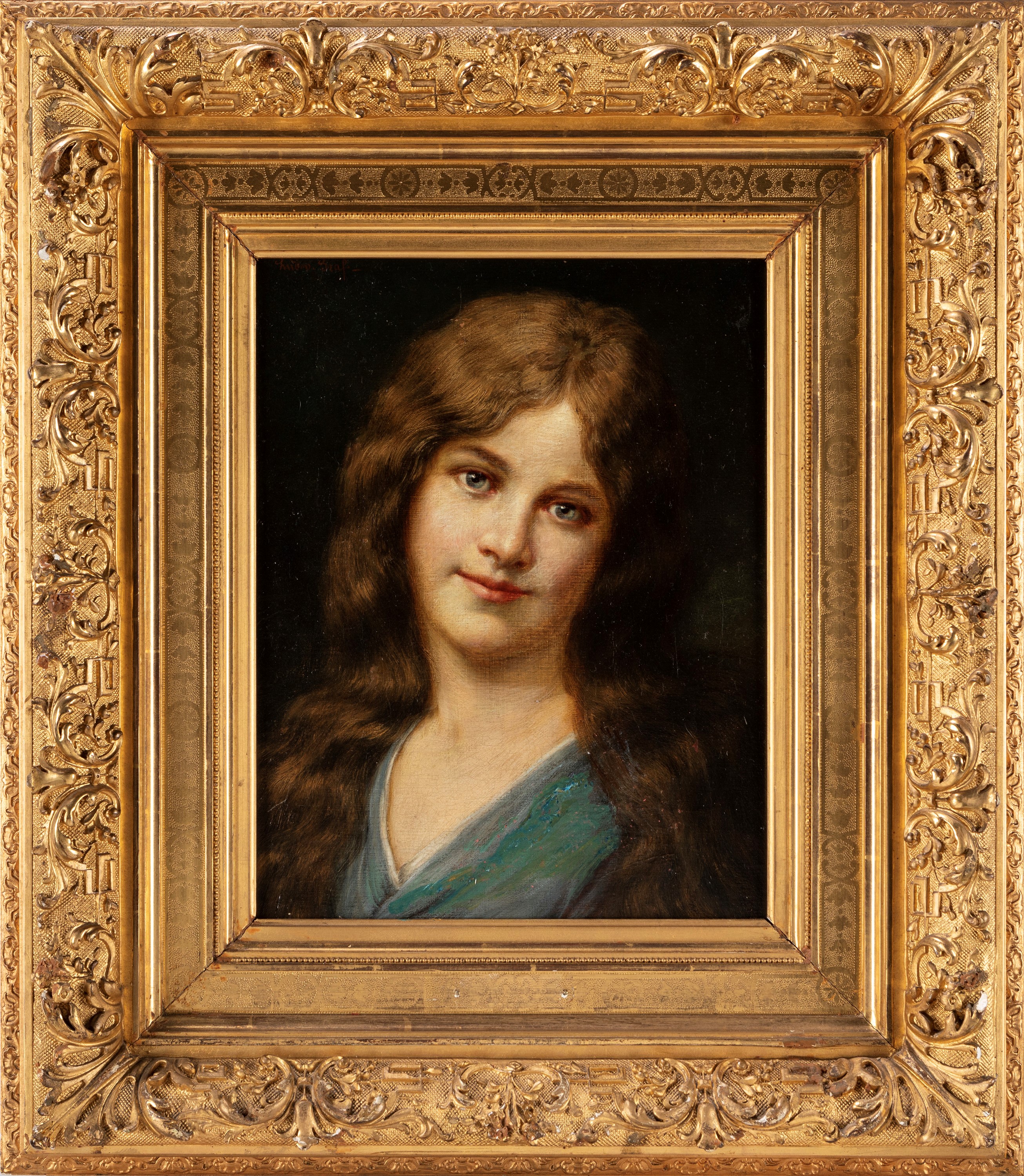 Ludwig Ferdinand Graf - Anneth - olio su tela cm 37 x 28,5