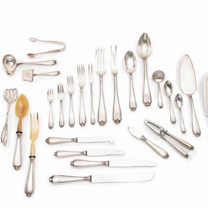 A silver cutlery set, Italy, 20th Century