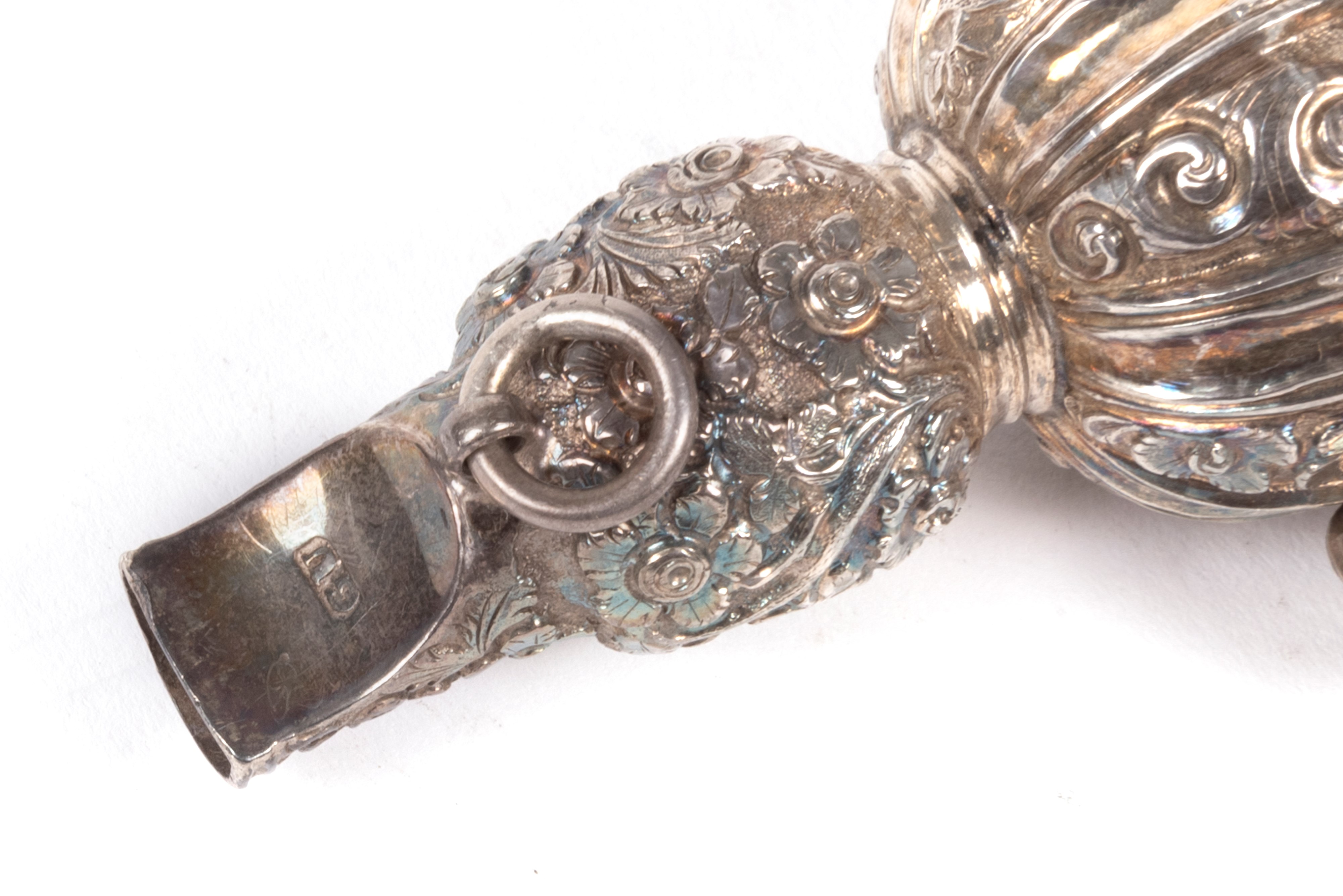 Sonaglio in Argento e Corallo, Birmingham, Inghilterra Secolo XVIII