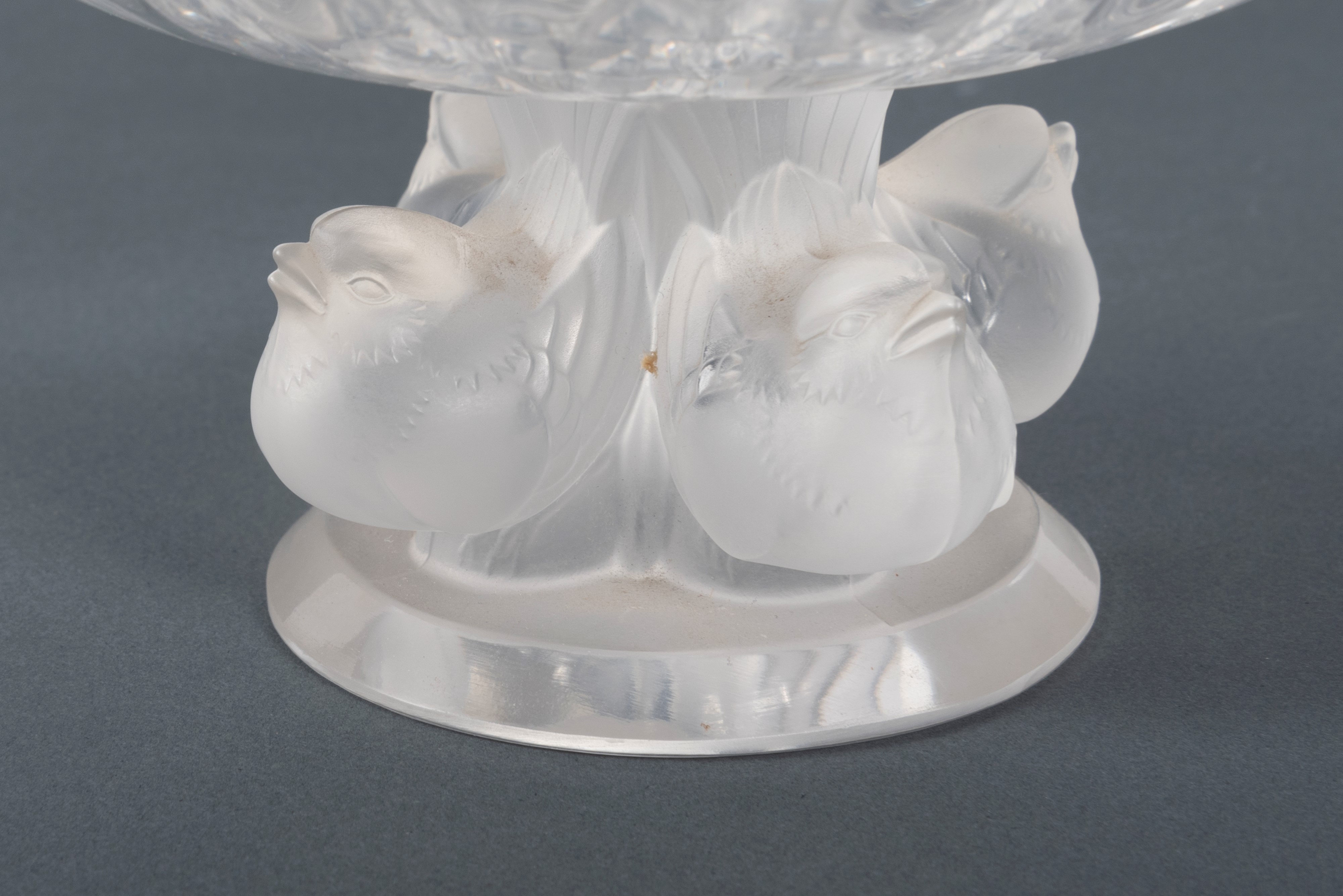 Lalique - Coppa in Cristallo con Uccellini, Secolo XX