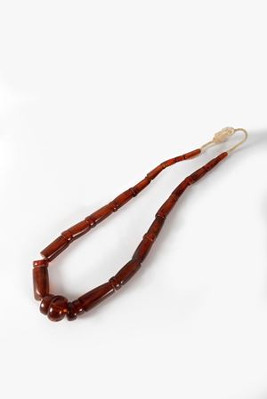 An ancient amber necklace, Nagaland, India