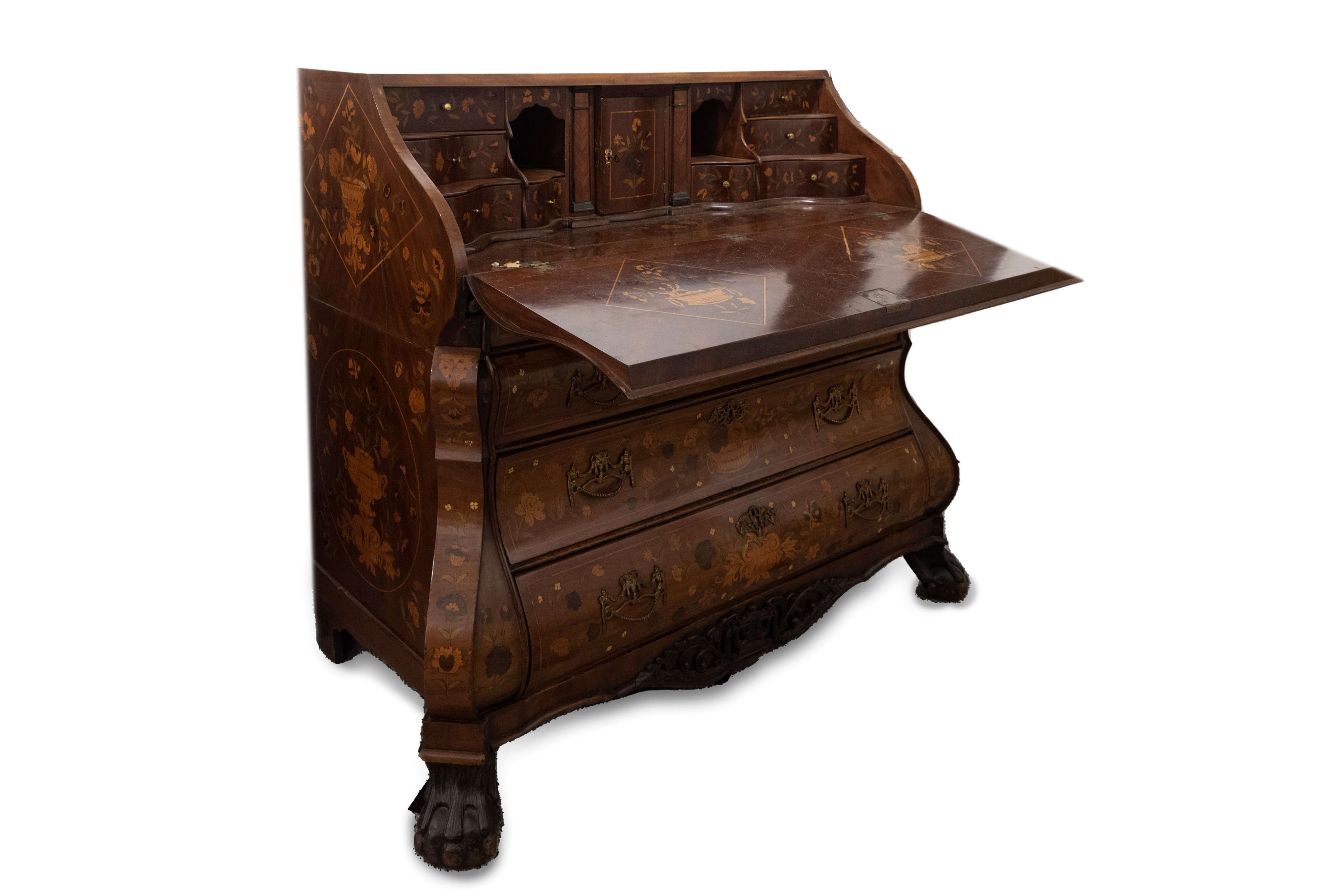 Ribalta in Legno Riccamente Intarsiato, Olanda Secolo XVIII