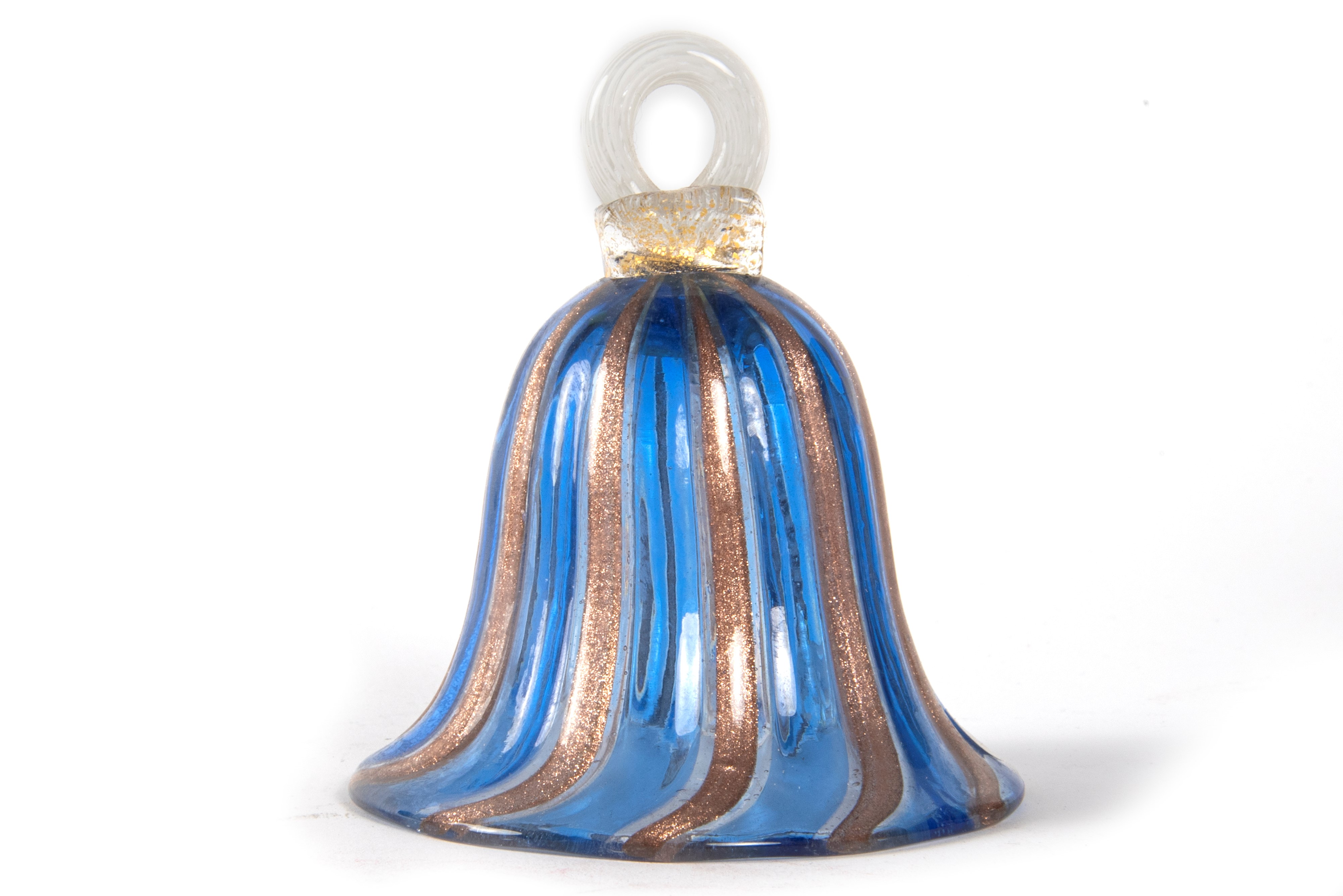 Lotto Composto da Sei Campanelli in Vetro di Murano Decorati a Filigrana, Secolo XX