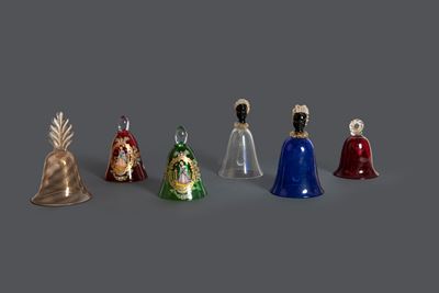 Lotto Composto da Sei Campanelli in Vetro di Murano, Secolo XX