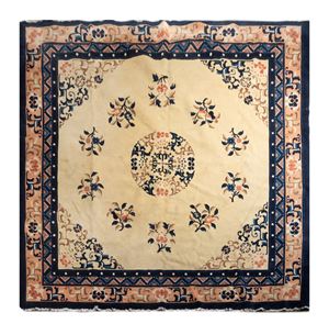 Beijing carpet with floral and geometric decoration, China, 20th century