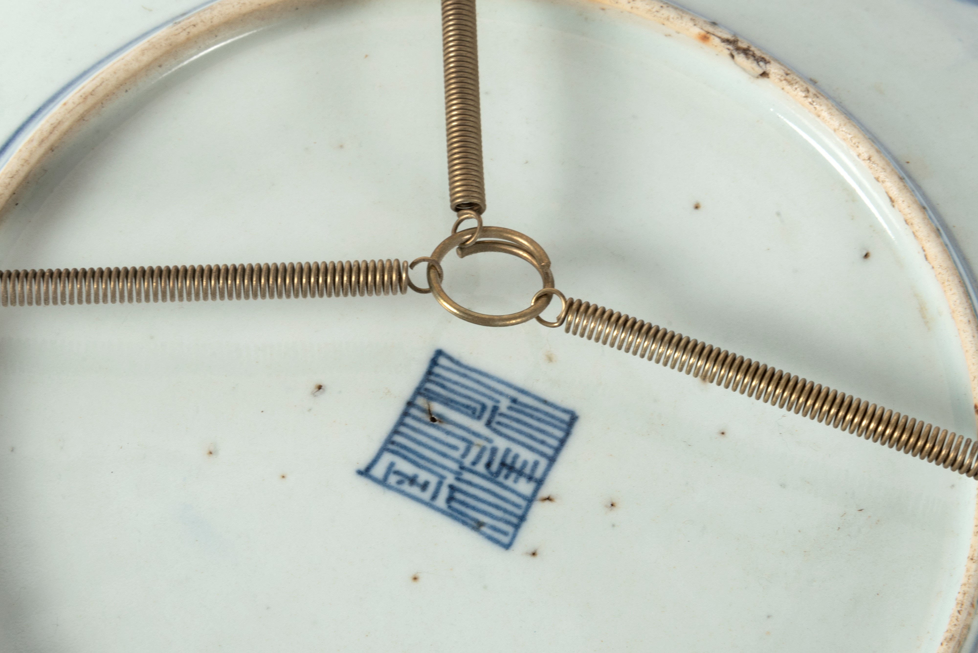 Due Piattini in Porcellana Bianca e Blu, Cina Fine Secolo XIX