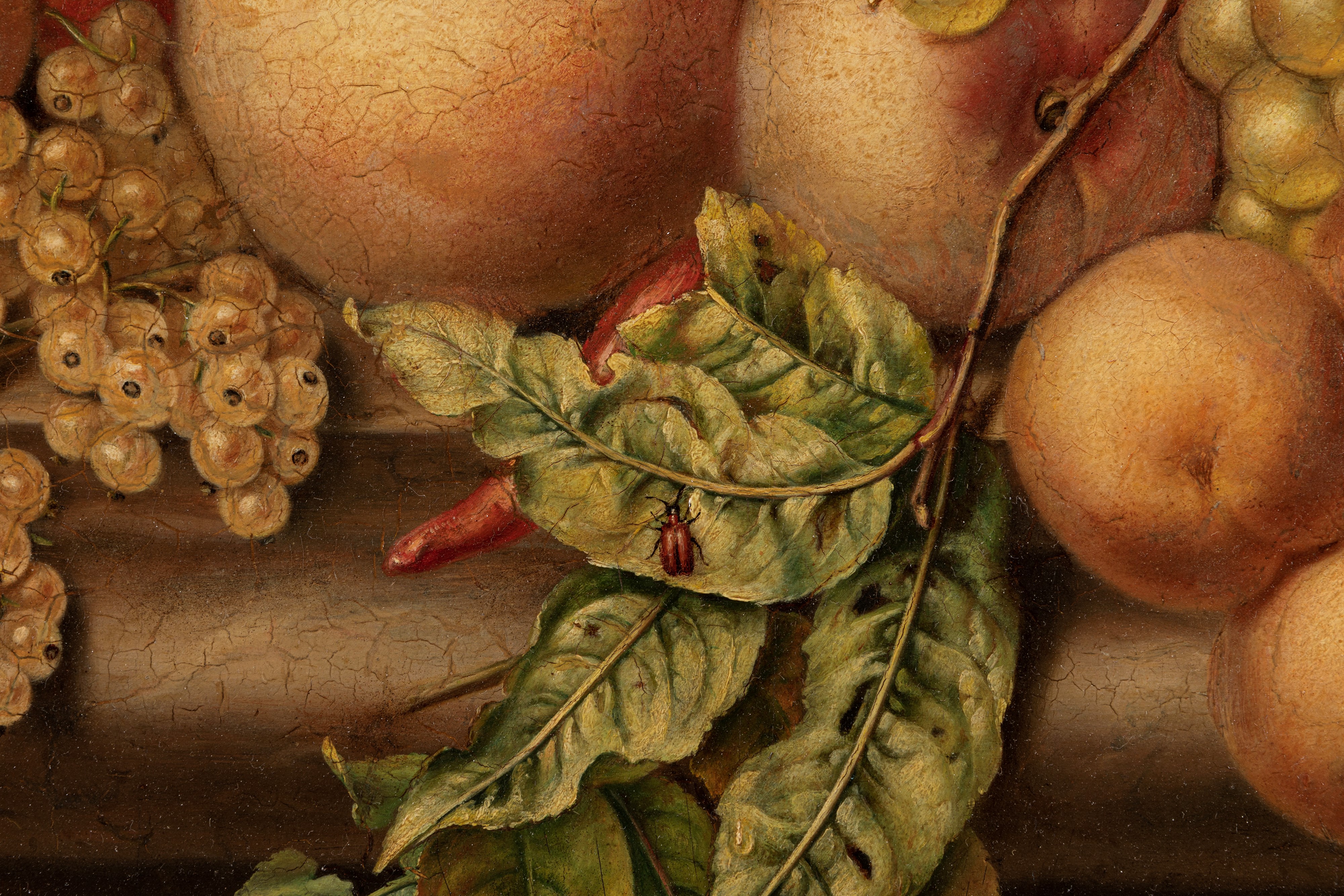 Augustine Vervloet - Natura morta di frutta, olio su tavola