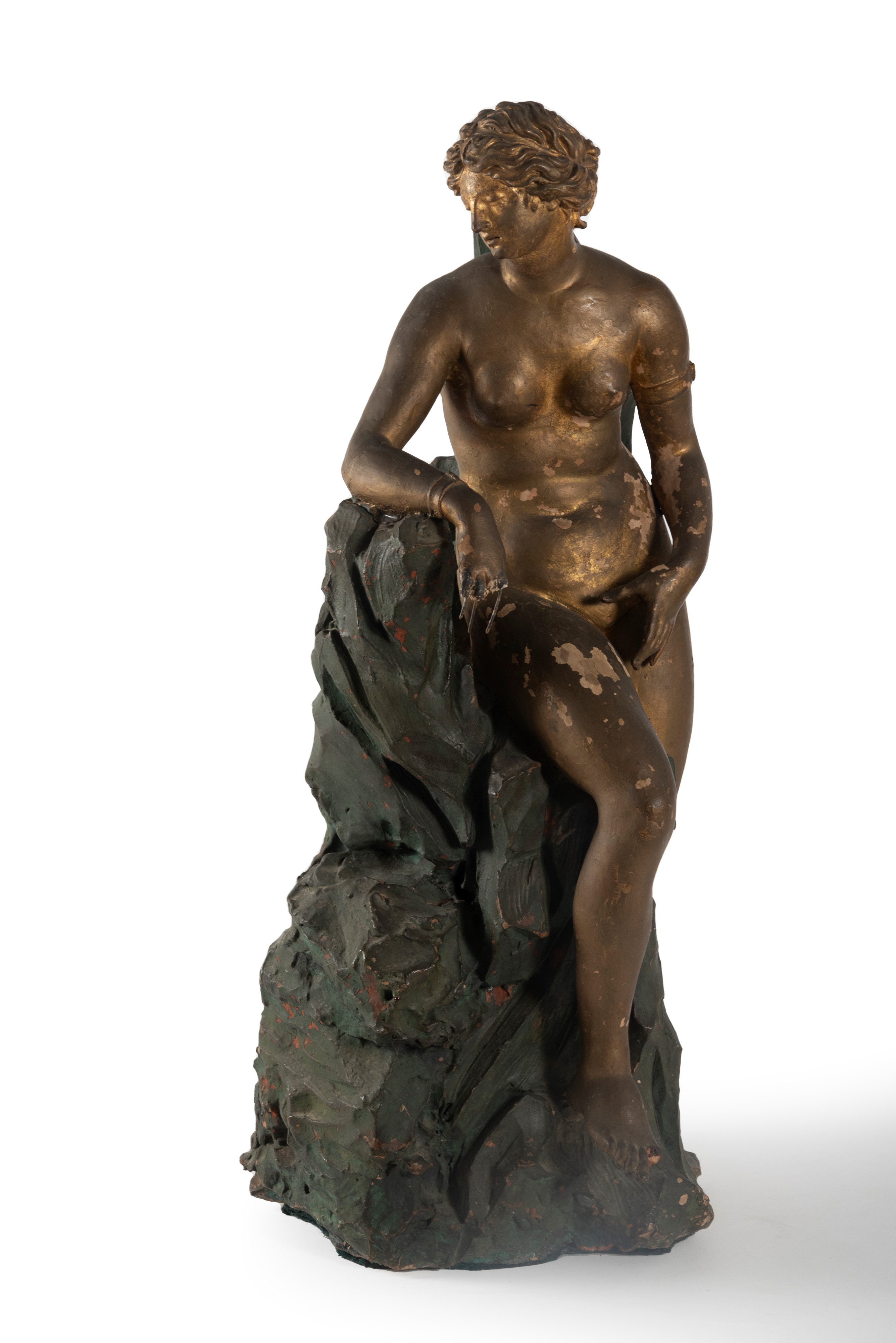 Scuola Italiana, Secolo XVII - Gruppo Scultoreo in Terracotta Dipinta Raffigurante Perseo e Andro...