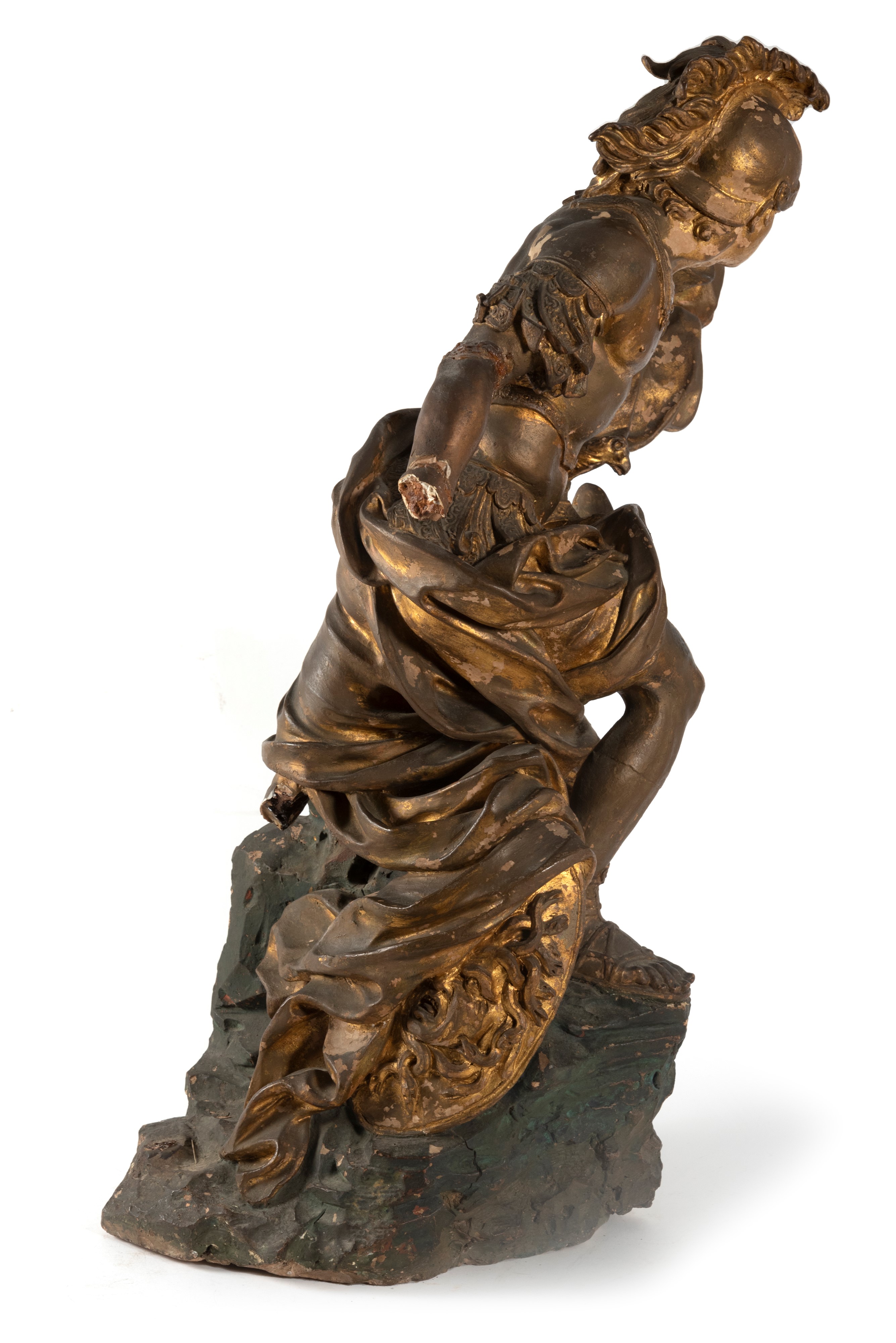 Scuola Italiana, Secolo XVII - Gruppo Scultoreo in Terracotta Dipinta Raffigurante Perseo e Andro...