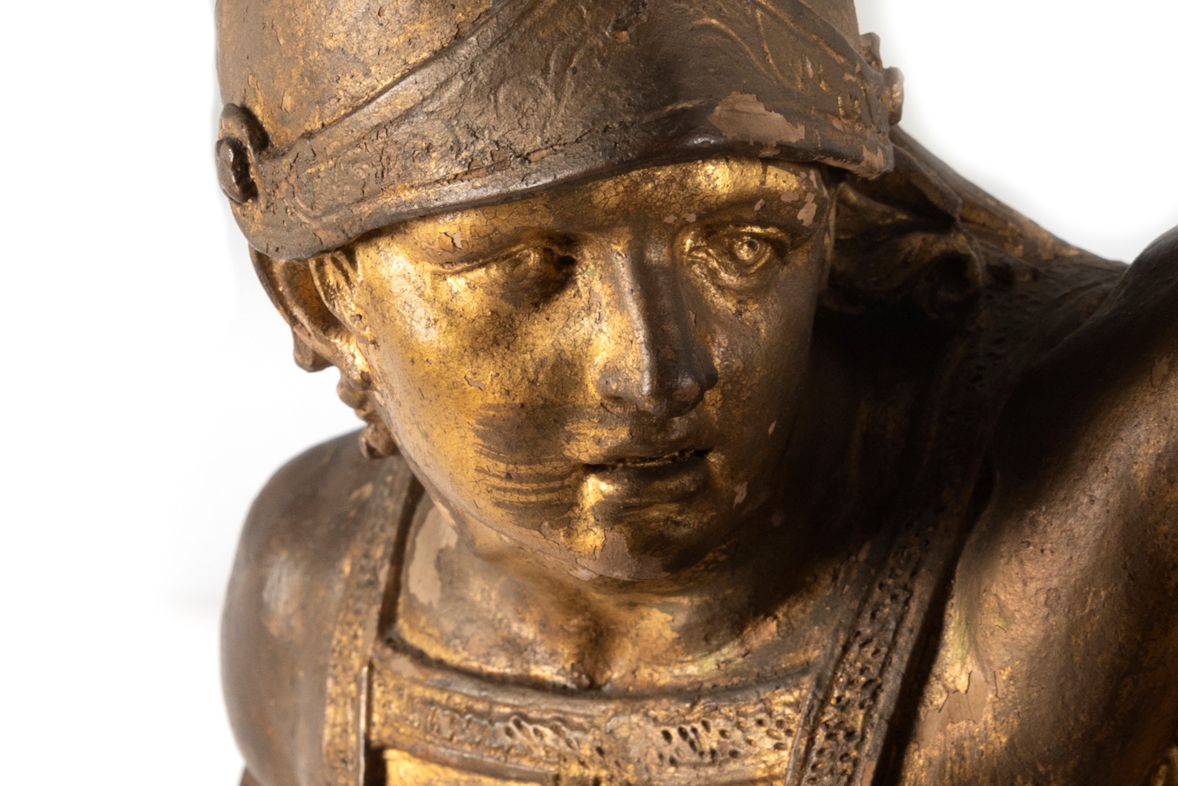 Scuola Italiana, Secolo XVII - Gruppo Scultoreo in Terracotta Dipinta Raffigurante Perseo e Andro...