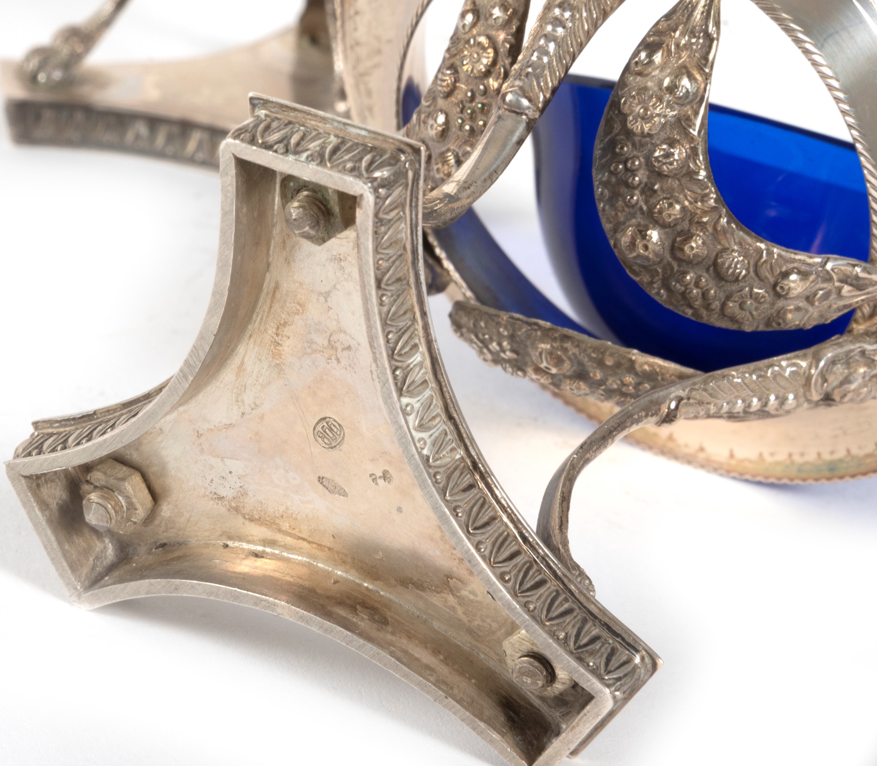 Lotto Composto da Due Coppie di Saliere in Argento, Secoli XIX-XX
