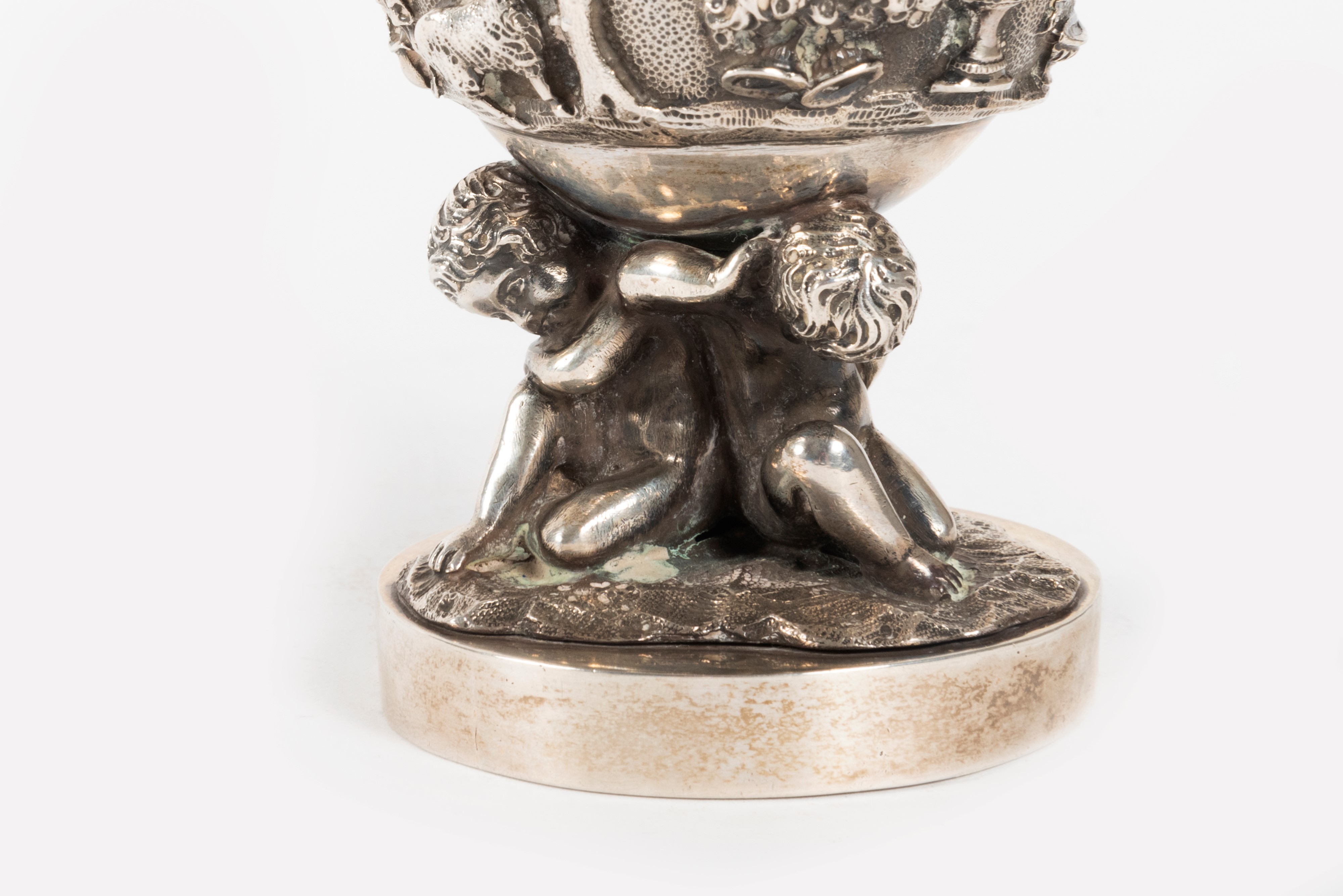 Piccolo Vaso con Coperchio in Argento, Secolo XIX