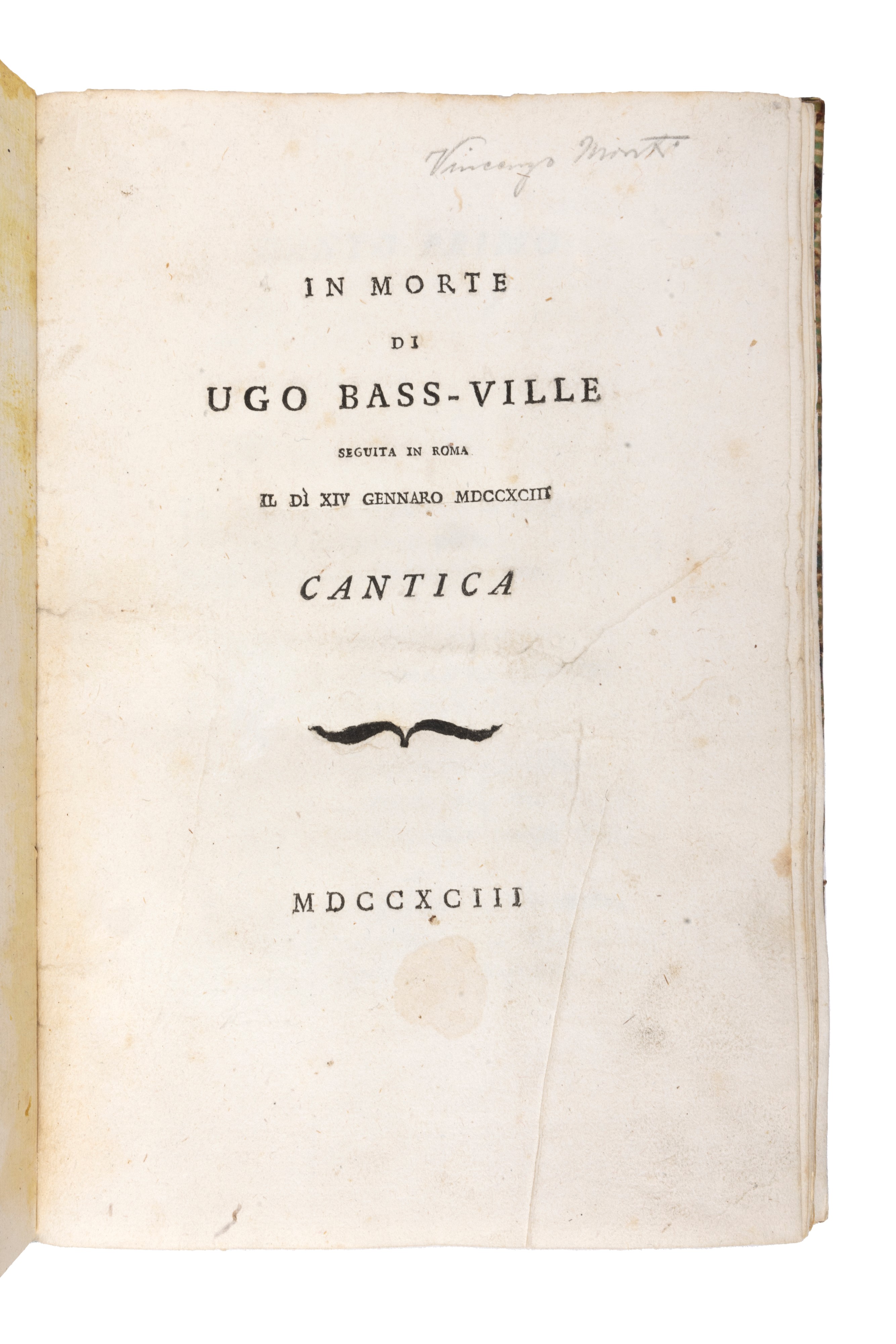 Vincenzo Monti - Saggio di poesie, 1779