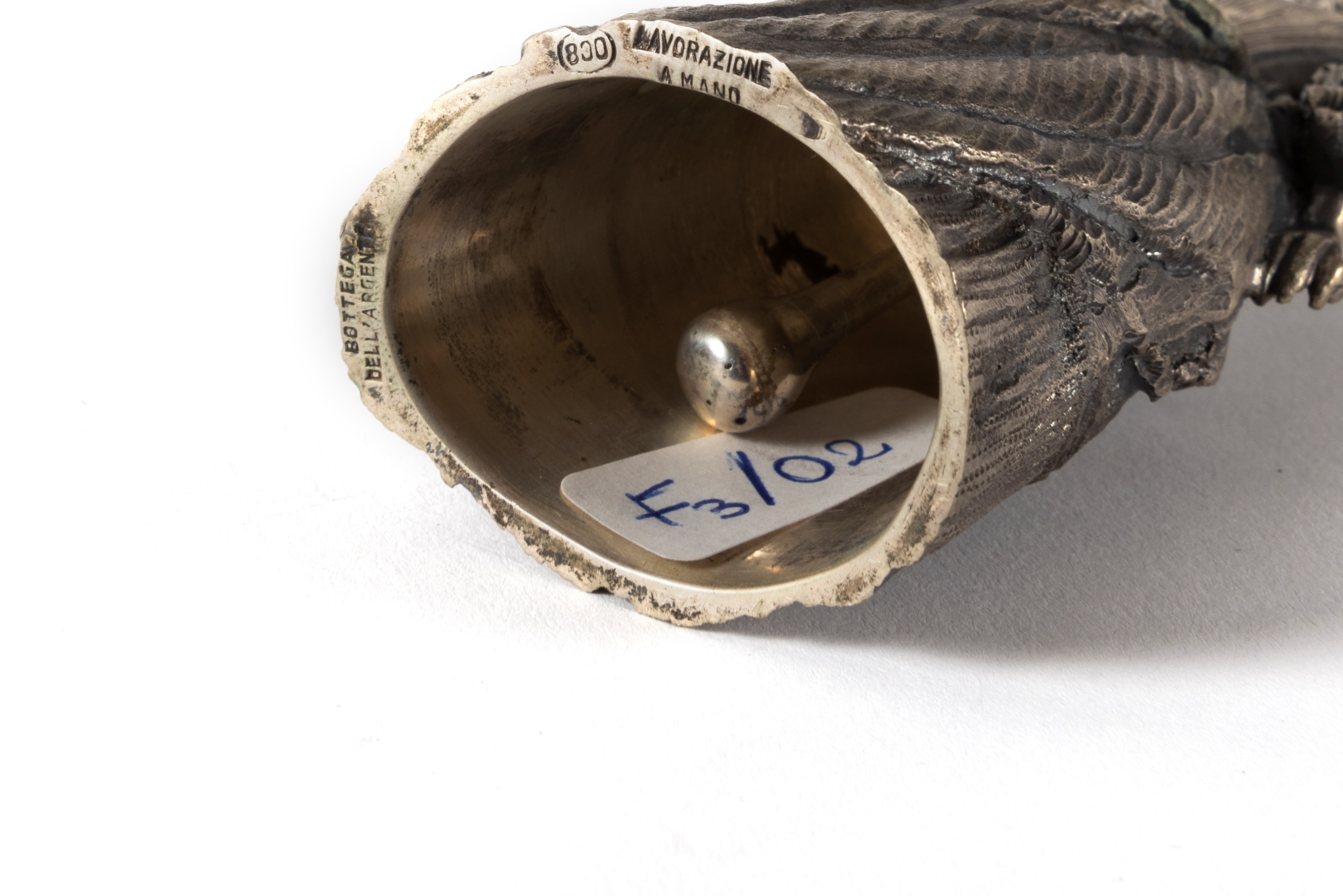 Lotto Composto da Sei Campanelli in Argento Raffiguranti Figure Femminili, Secolo XX