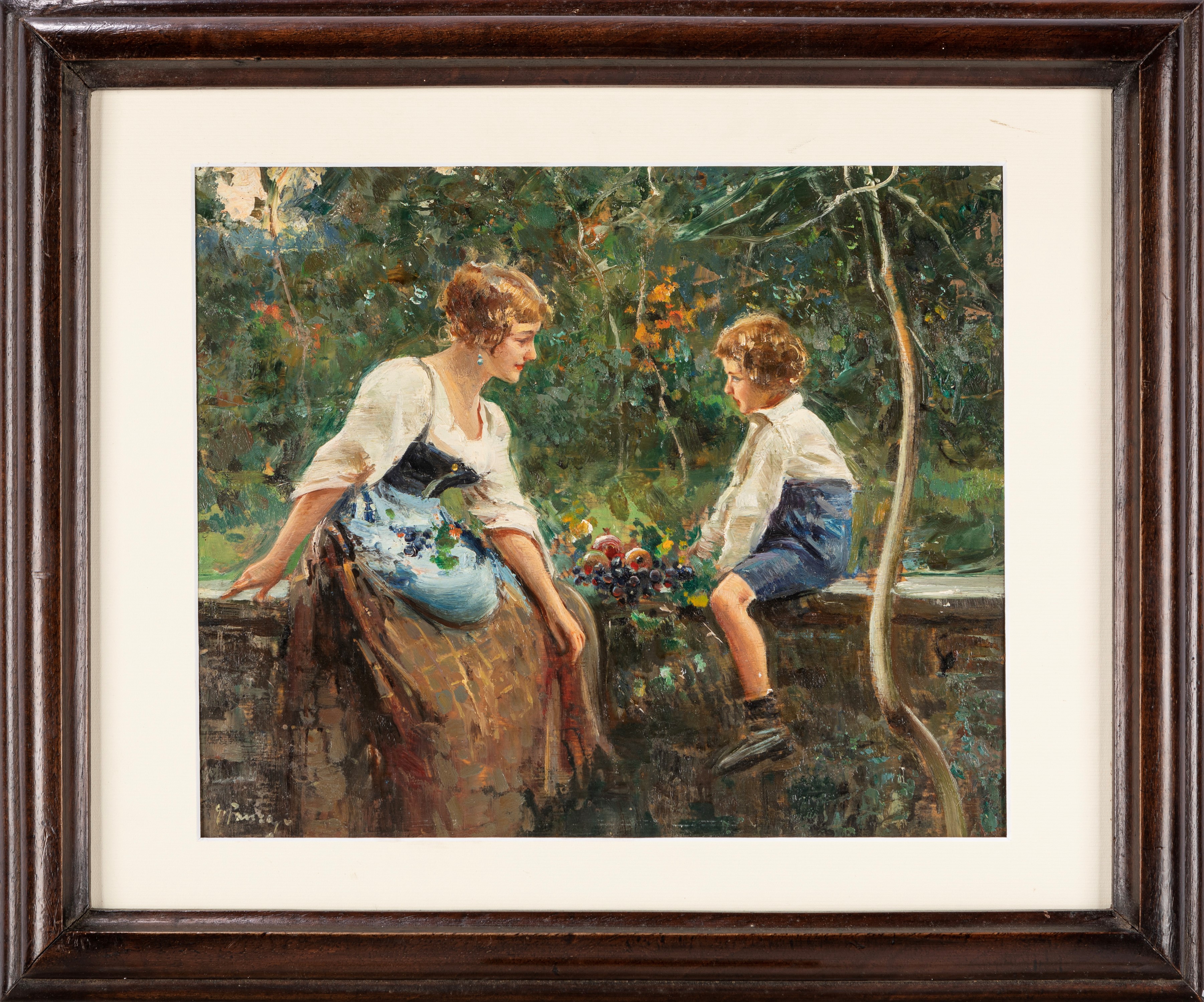 Giovanni Panza - Confidenze, olio su compensato