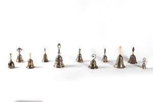 Lot consisting of eleven silver bells, 20th century