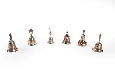 Lotto Composto da Sei Campanelli in Argento Sterling, Secolo XX