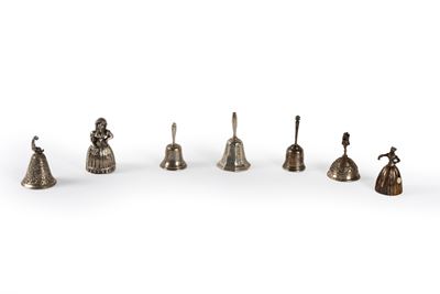 Lotto Composto da Sette Campanelli in Argento Sterling, Fine Secolo XIX - Inizi Secolo XX