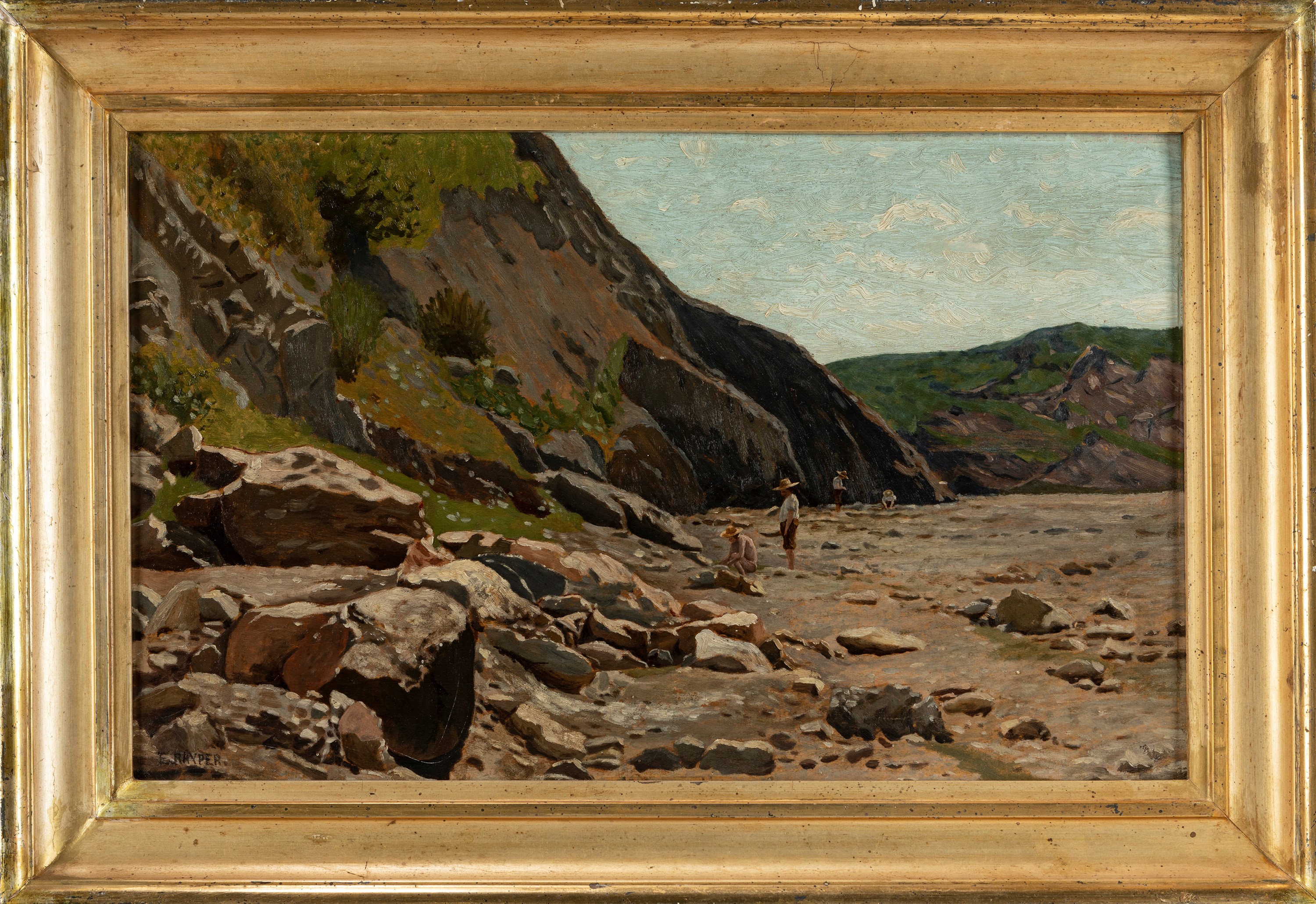 Ernesto Rayper - Riomaggiore, olio su tavola