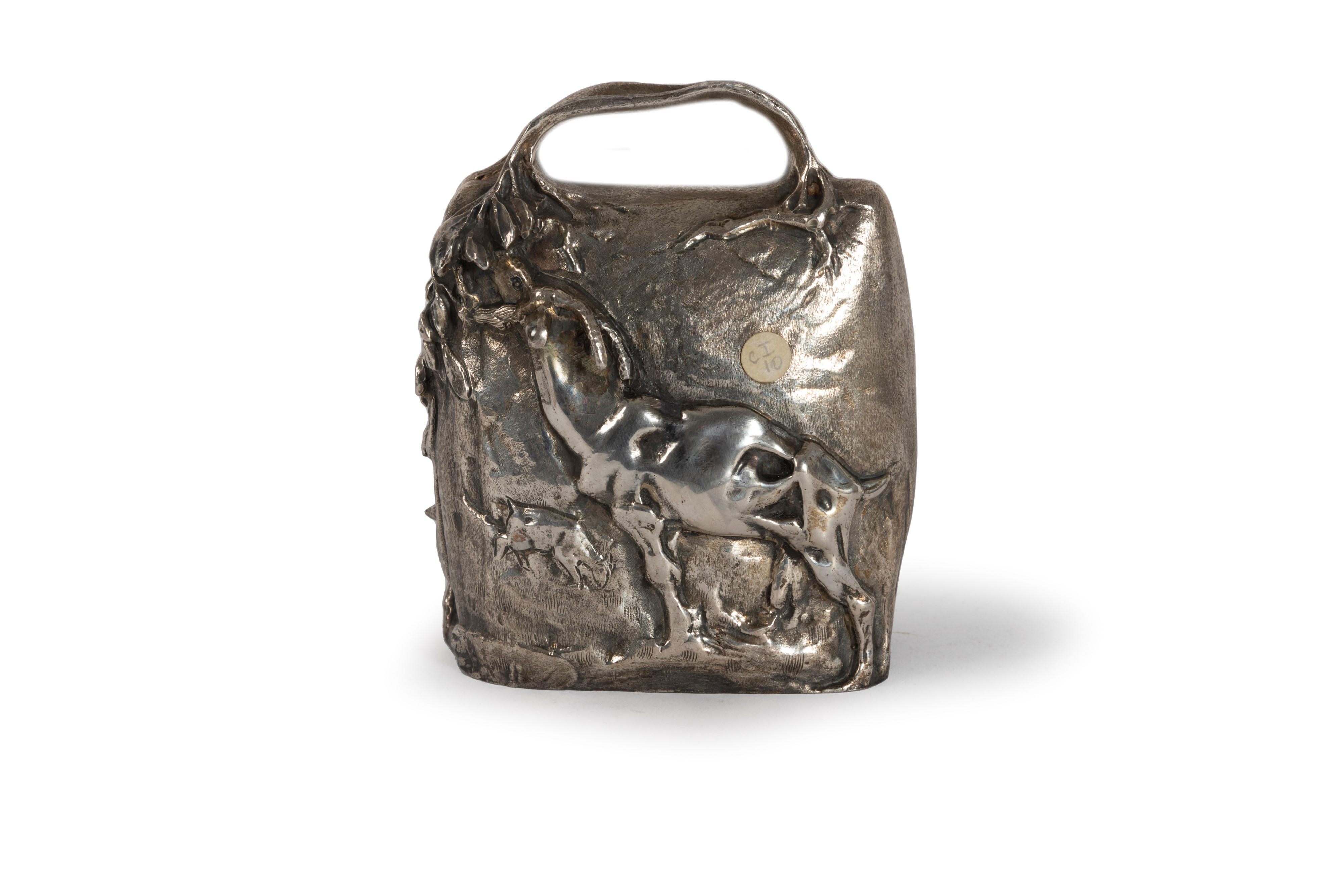 Campanello in Argento con Mucca e Capriolo, Secolo XX