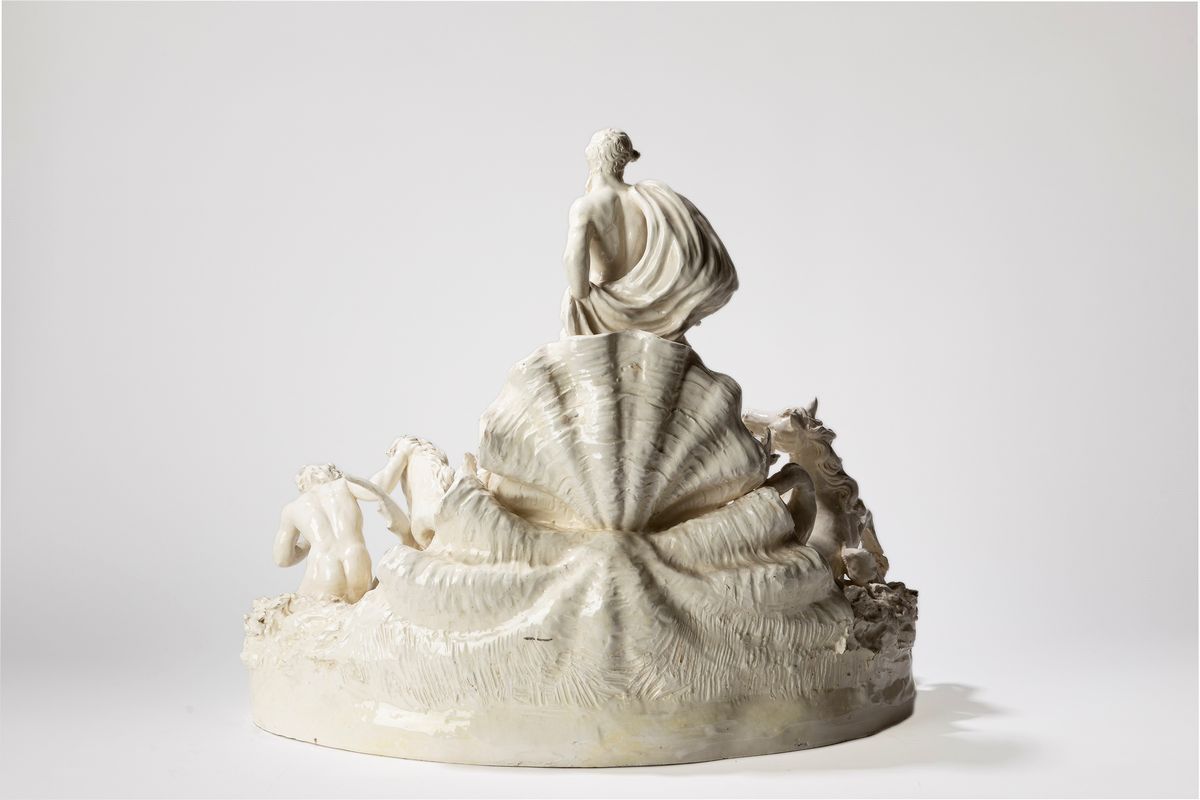 Modello della Fontana di Trevi in Terraglia Invetriata, Secolo XIX