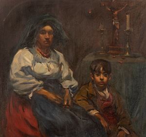 Ciociara peasant woman with child