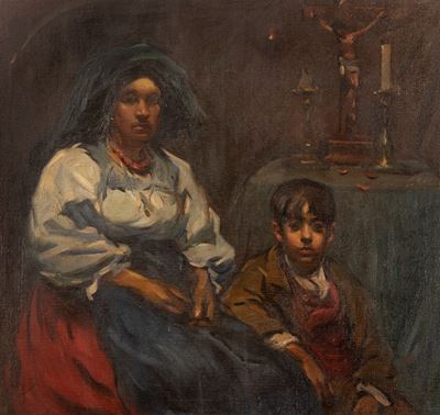 Contadina Ciociara con Bambino