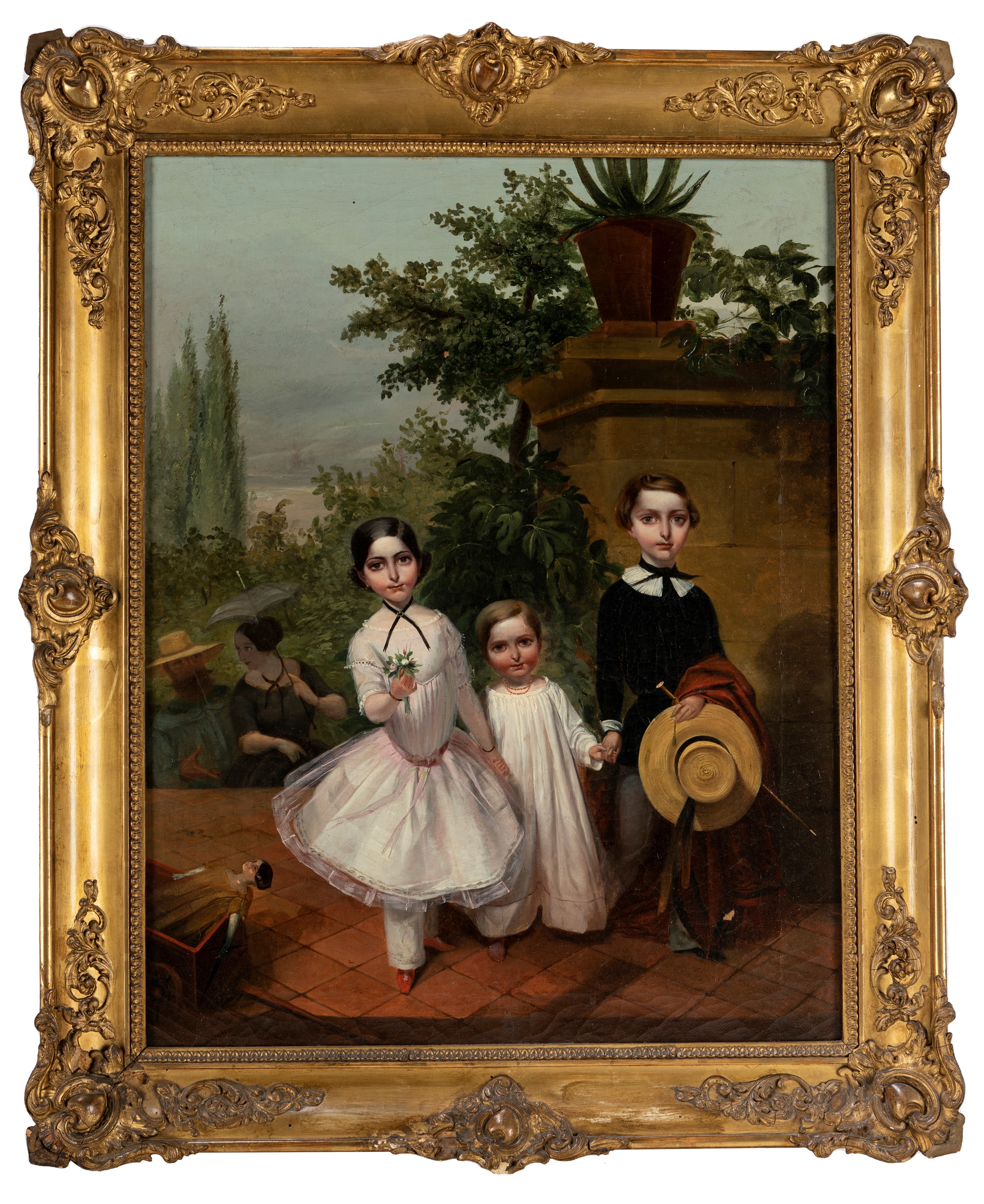 Scuola Italiana, Secolo XIX - Fratellini, olio su tela