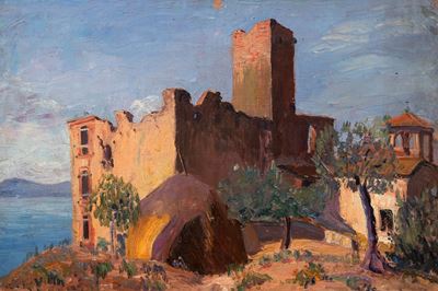 Quattro Dipinti: Tre Nature Morte e un Paesaggio Costiero